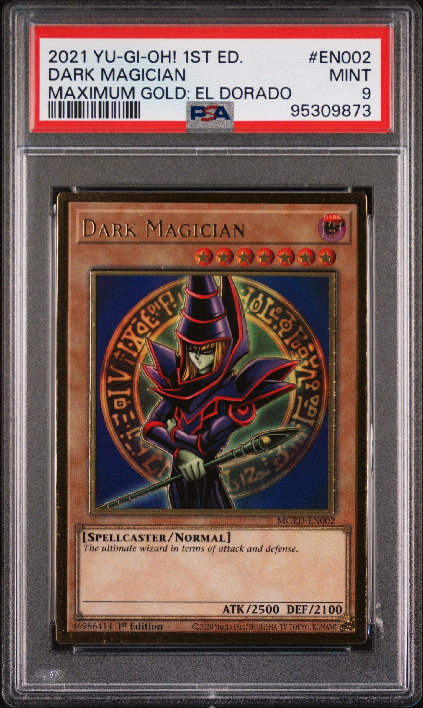 2021 Yu-gi-oh! Maximum Gold: El Dorado En002 Dark Magician 1st Edition PSA 9