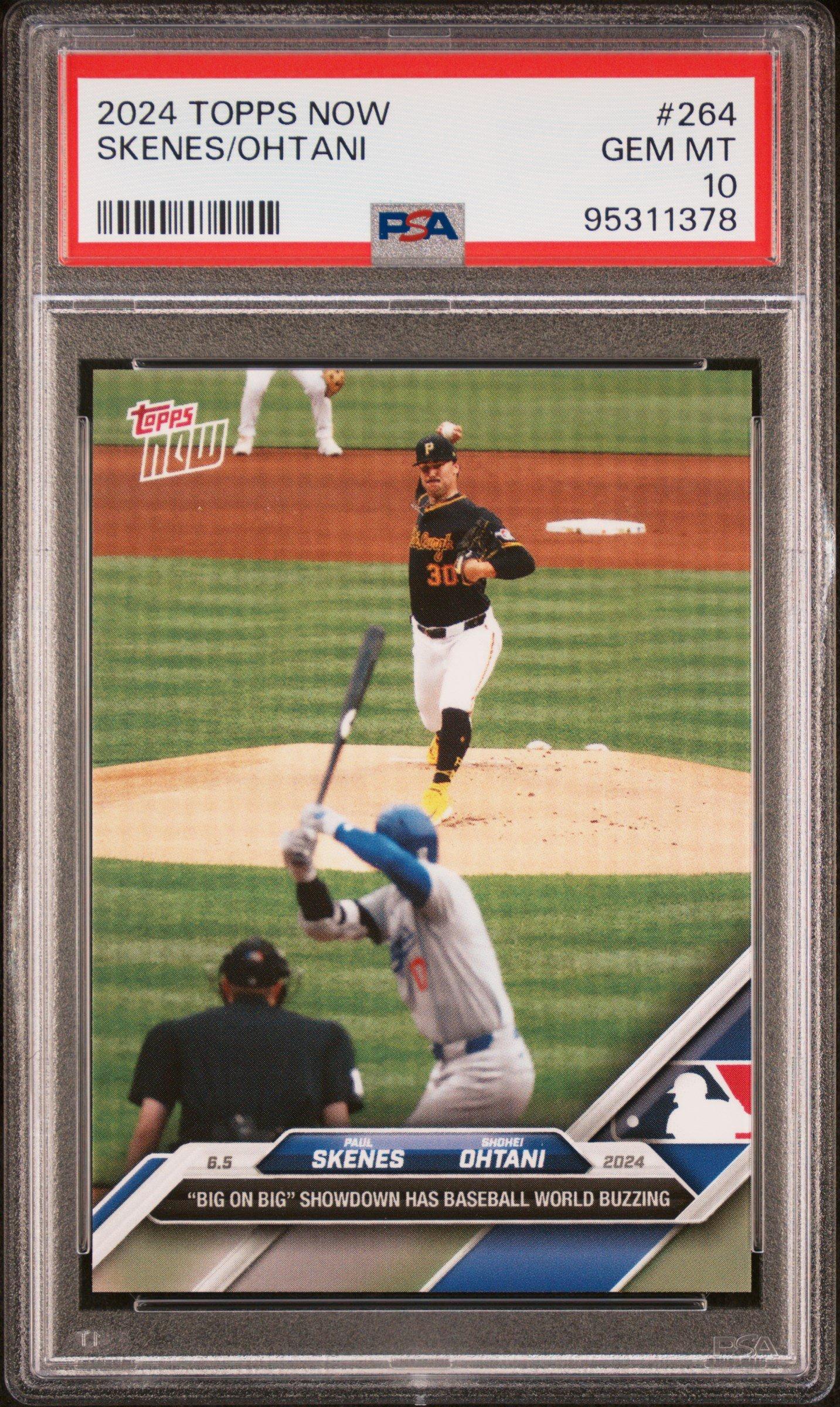 2024 Topps Now 264 Shohei Ohtani\paul Skenes PSA 10 Graded Card 