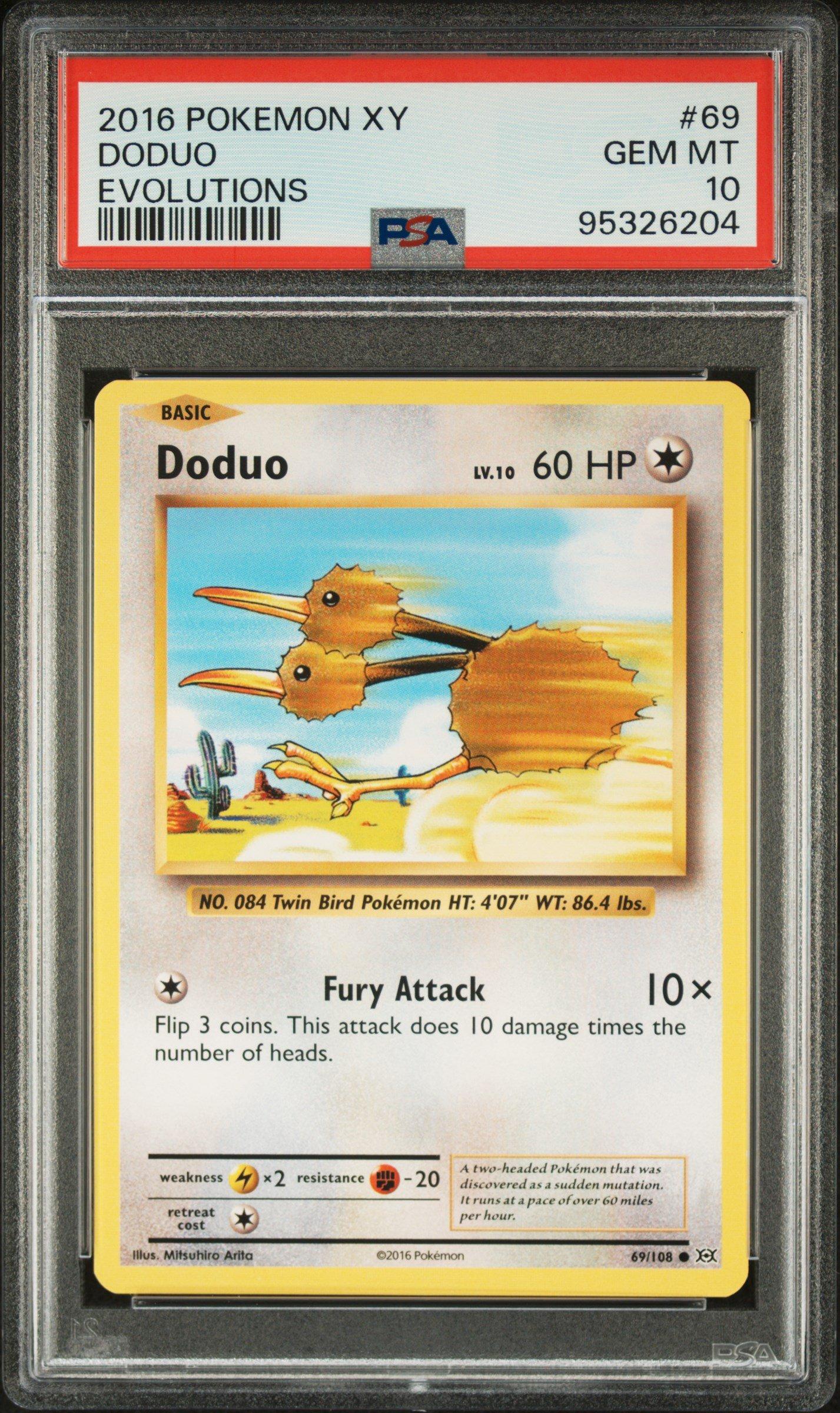 2016 Pokemon Xy Evolutions 69 Doduo PSA 10 Graded Card | GameStop
