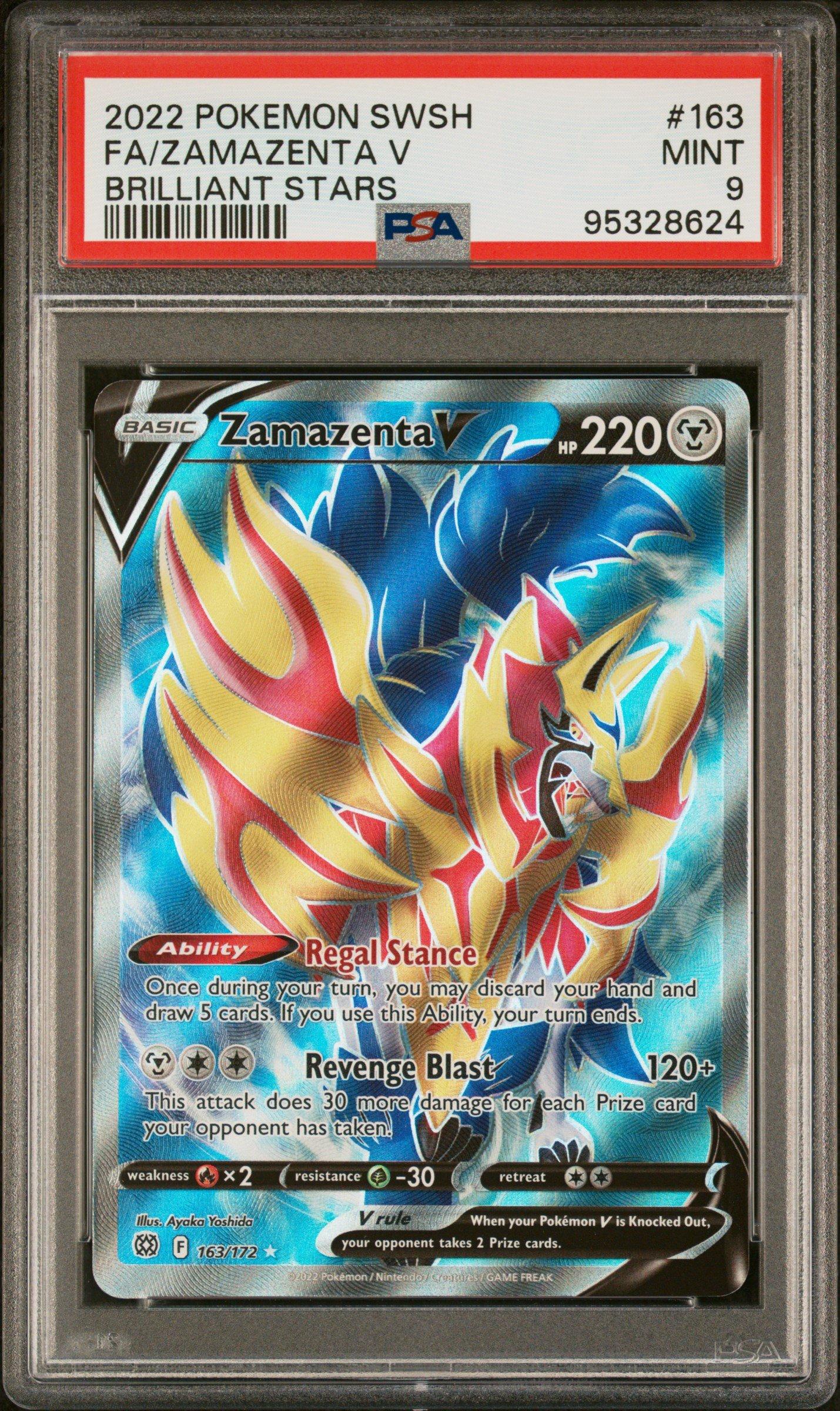 2022 Pokemon Sword & Shield Brilliant Stars 163 Full Art/zamazenta