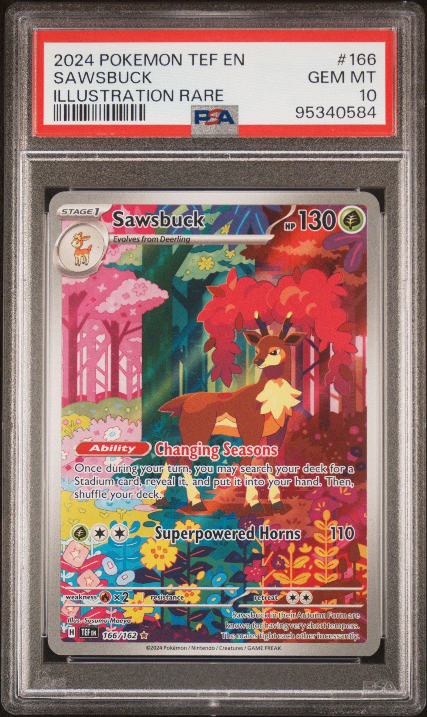 sawsbuck pokemon card cards  TCG Collector this attack does 80 more damage Sawbuck White Flare IR Full