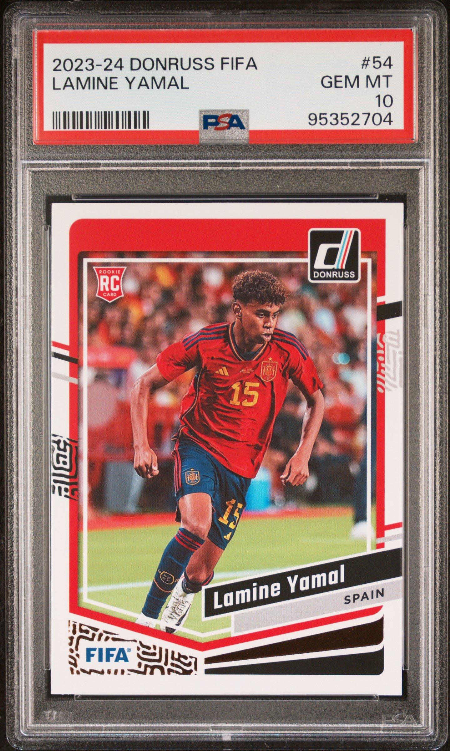 lamine yamal graded card World Trading Cards Graded,LAMINE YAMAL,Rookie,2024 Topps Now,#67,PSA 10 Gem Mint Certified,Authenticated,Graded,Limited Edition Card,Soccer Cards Sports & Outdoors Encapsulated in a tamper TWO HUGE LAMINE YAMAL CARDS!