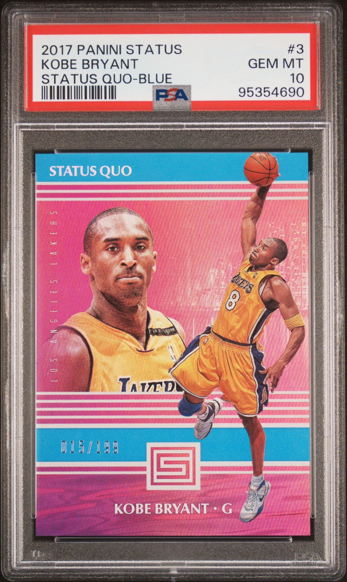 2017 Panini Status Status Quo 3 Kobe Bryant Blue PSA 10
