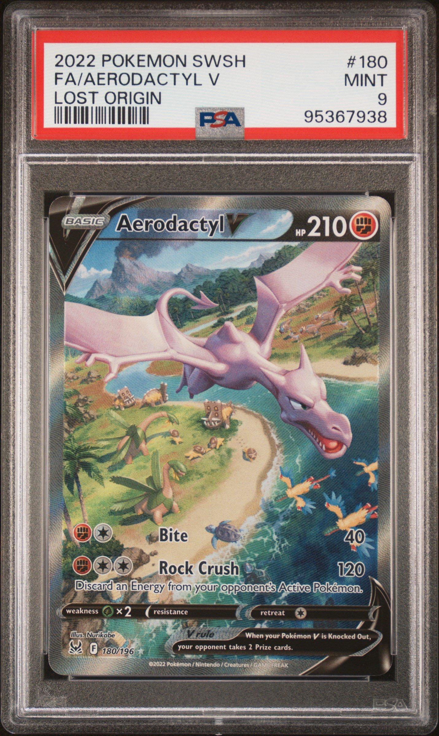 2022 Pokemon Sword & Shield Lost Origin 180 Full Art/aerodactyl V