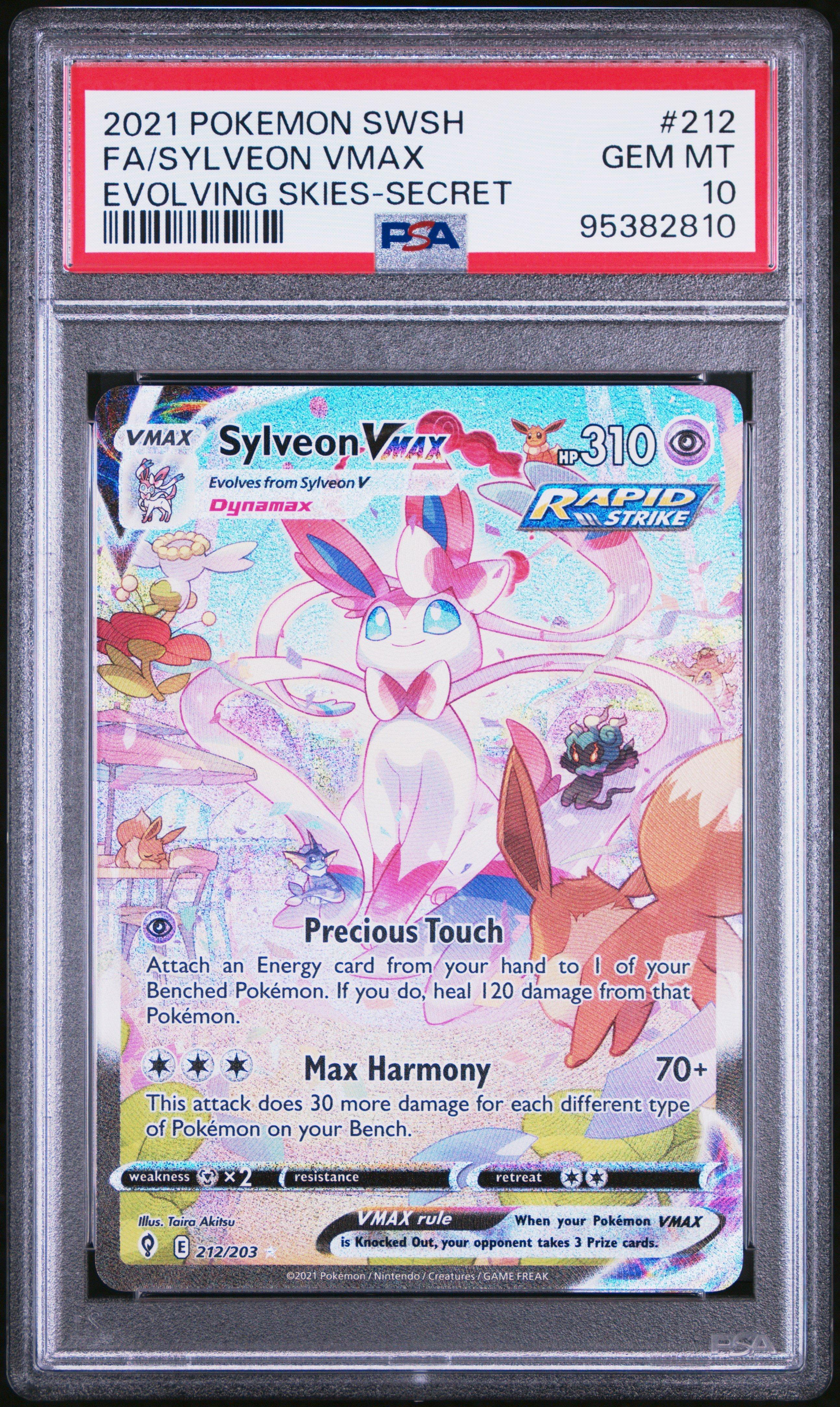 2021 Pokemon Sword & Shield Evolving Skies 212 Full Art/sylveon