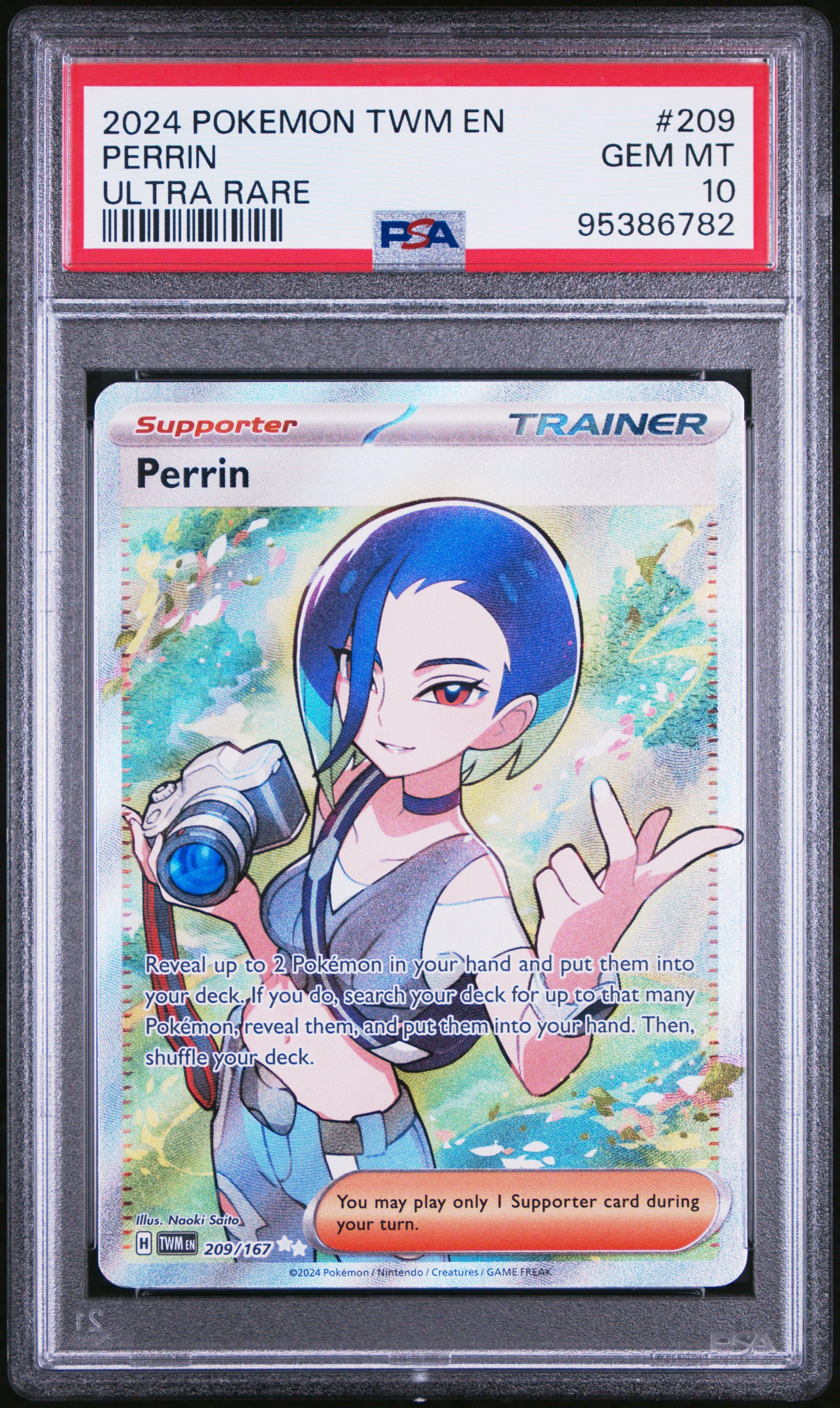 2024 Pokemon Twm En-twilight Masquerade 209 Perrin Ultra Rare PSA