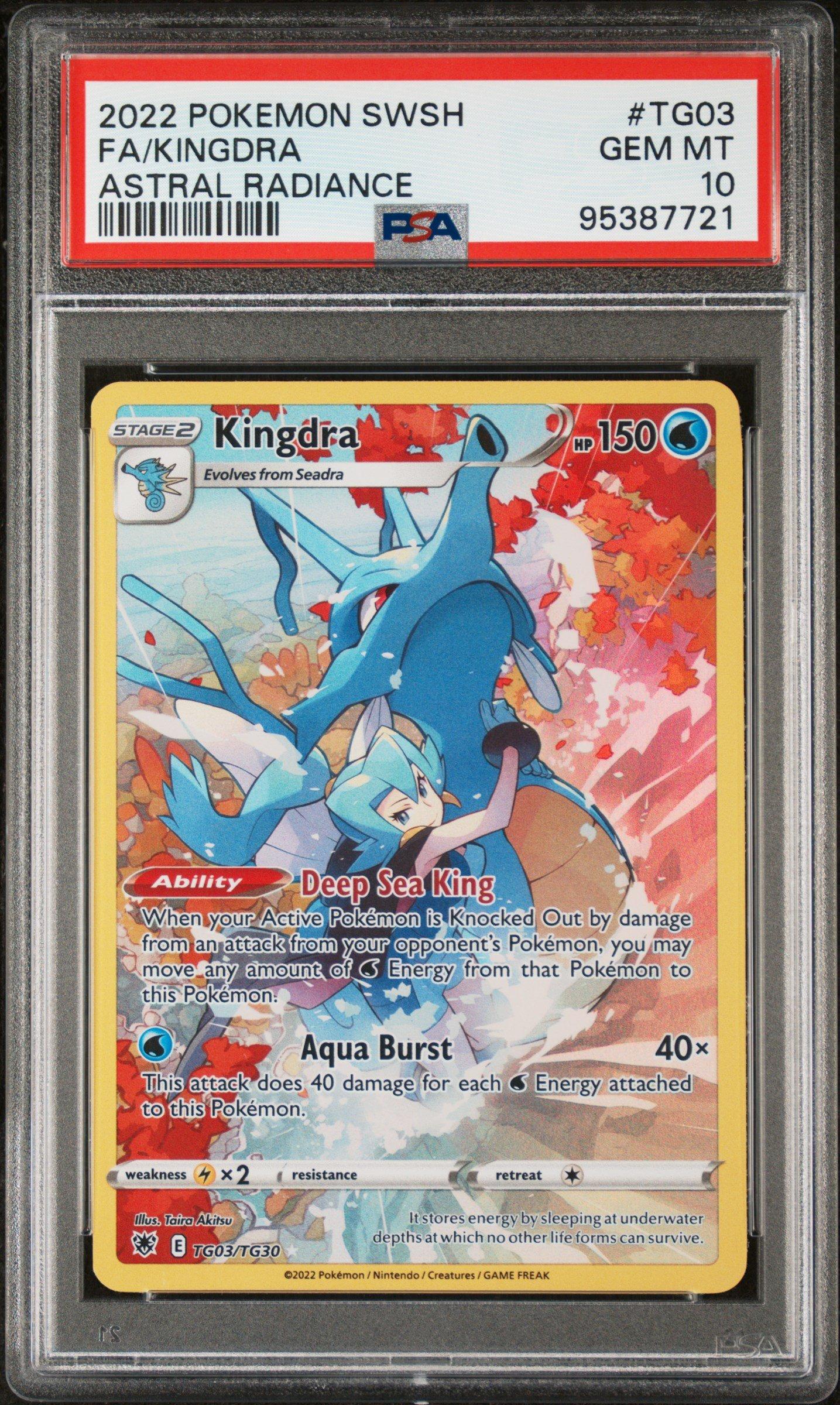 2022 Pokemon Sword & Shield Astral Radiance Tg03 Full Art/kingdra