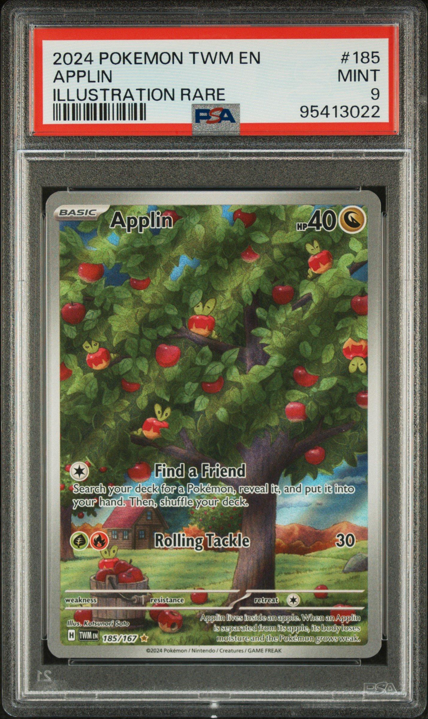2024 Pokemon Twm En-twilight Masquerade 185 Applin Illustration