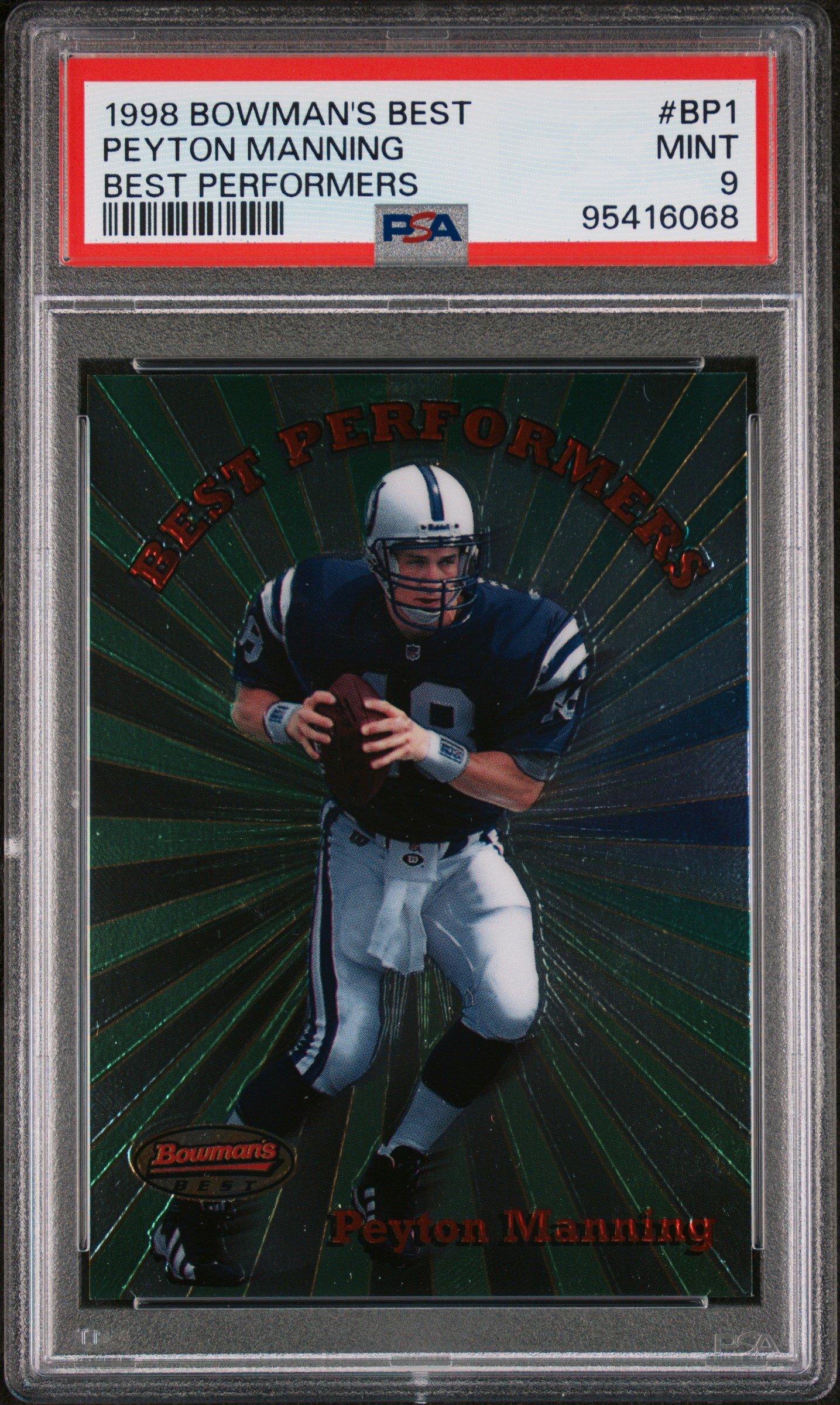 1998 Bowman's Best Best Performers Bp1 Peyton Manning PSA 9