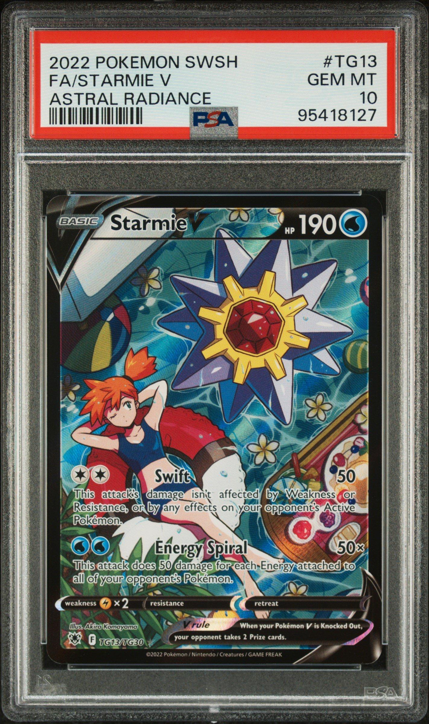 2022 Pokemon Sword & Shield Astral Radiance Tg13 Full Art/starmie
