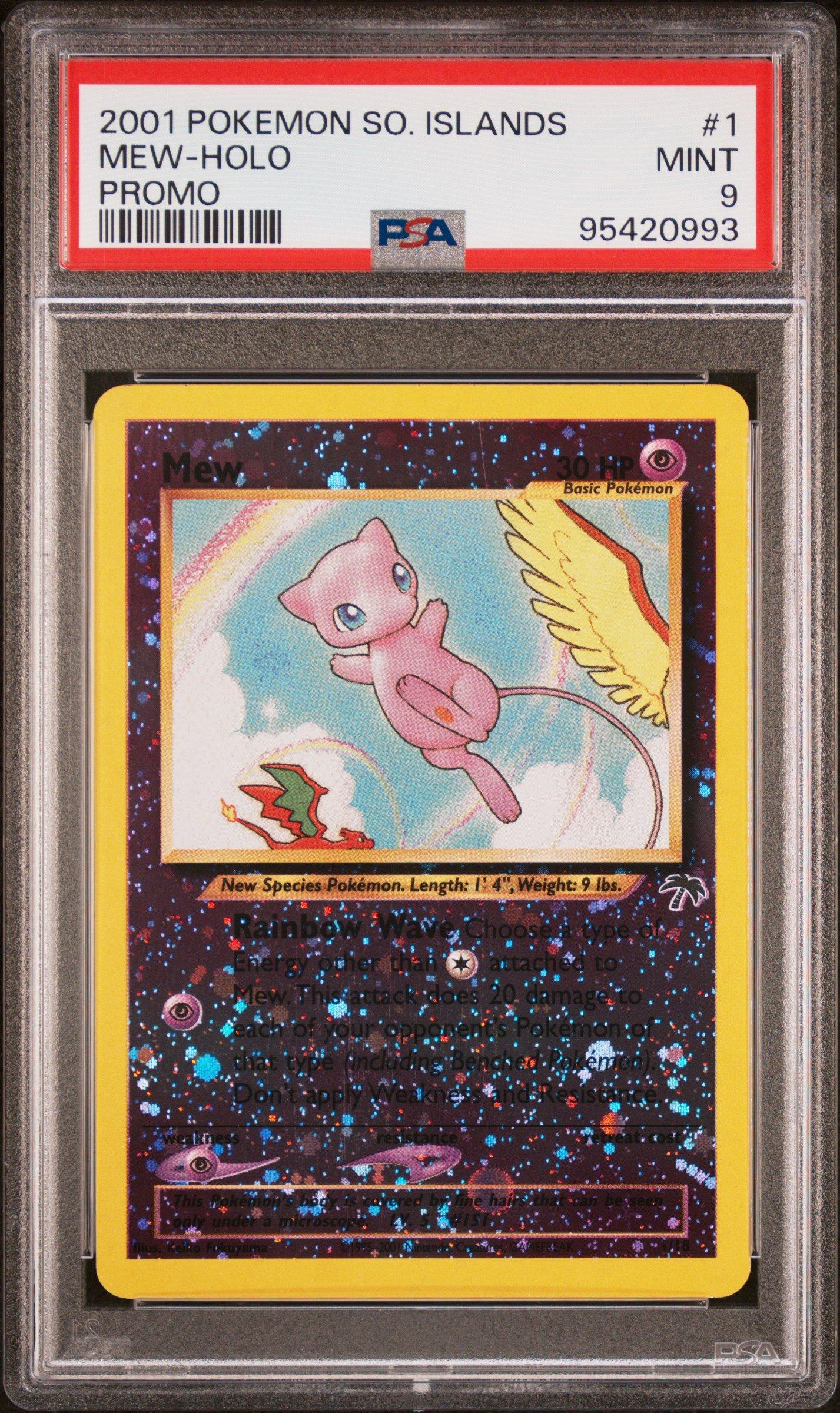 2001 Pokemon Southern Islands Promo 1 Mew-holo PSA 9 Graded Card