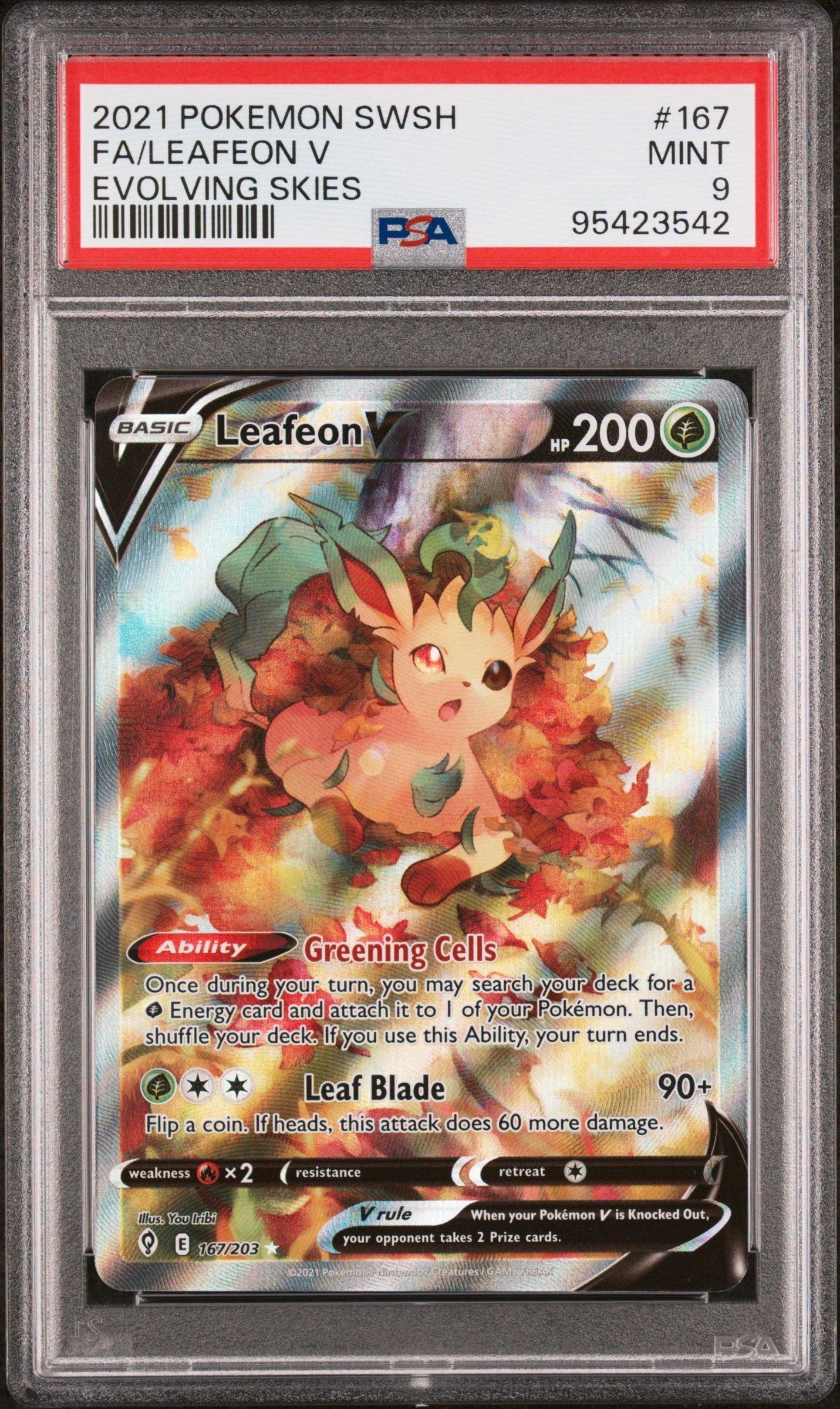 2021 Pokemon Sword & Shield Evolving Skies 167 Full Art/leafeon V