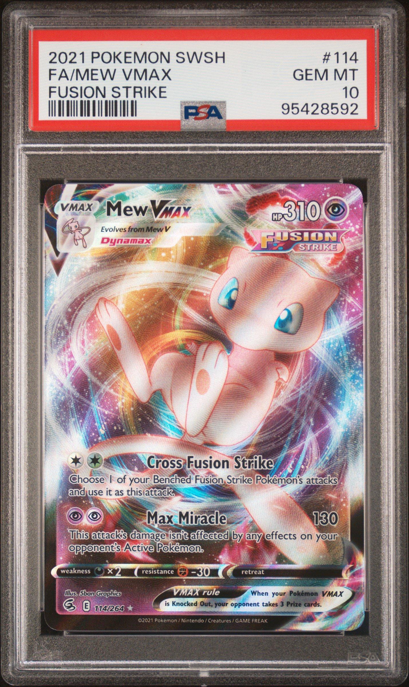 2021 Pokemon Sword & Shield Fusion Strike 114 Full Art/mew Vmax