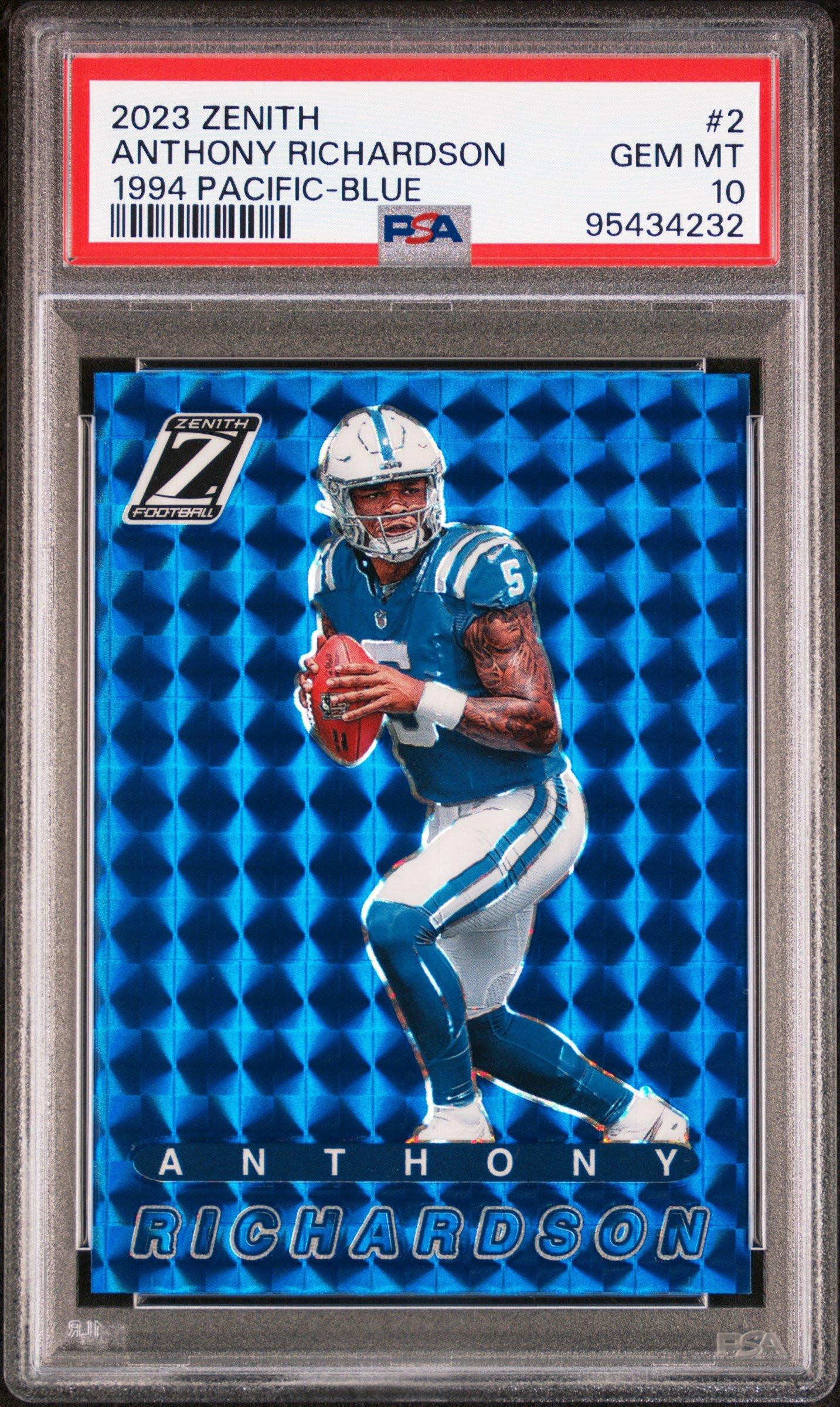 2023 Panini Zenith 1994 Pacific 2 Anthony Richardson Blue PSA 10