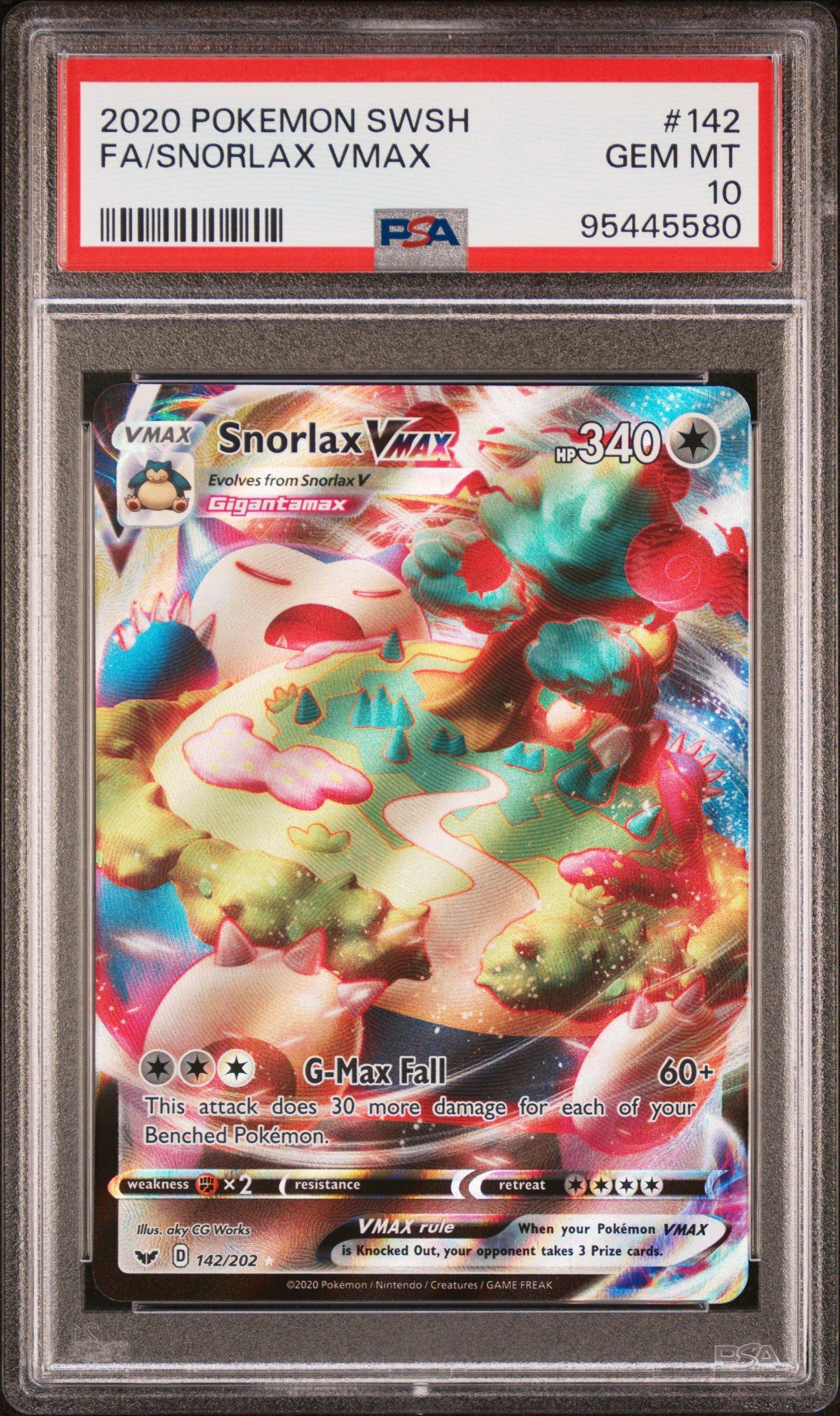 ポケモンカード Snorlax VMAX PSA 10 2020 Pokemon Sword & Shield 142 Full Art/snorlax Vmax PSA 10