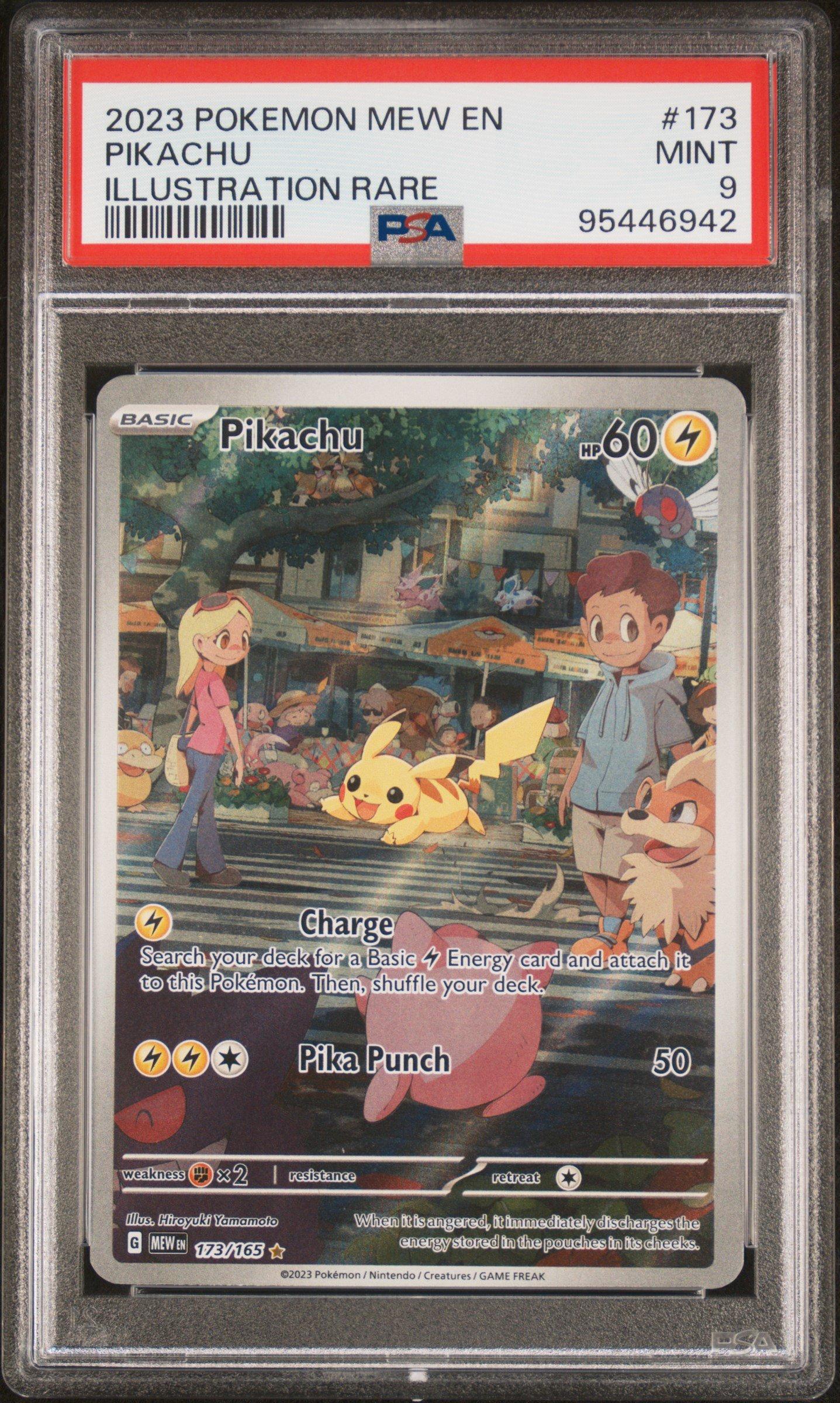 2023 Pokemon Mew En-151 173 Pikachu Illustration Rare PSA 9 Graded