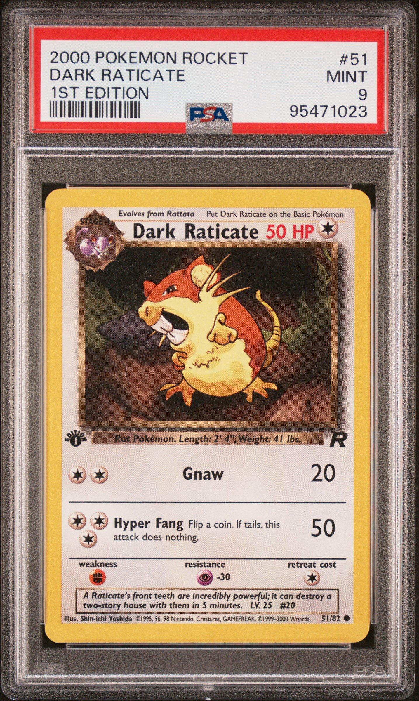 raticate pokemon card value Rocket's  Art Rare 108/098 PSA 10 GEM MINT Evolves from Rattata Type Raticate Pokmon TCG Cards for