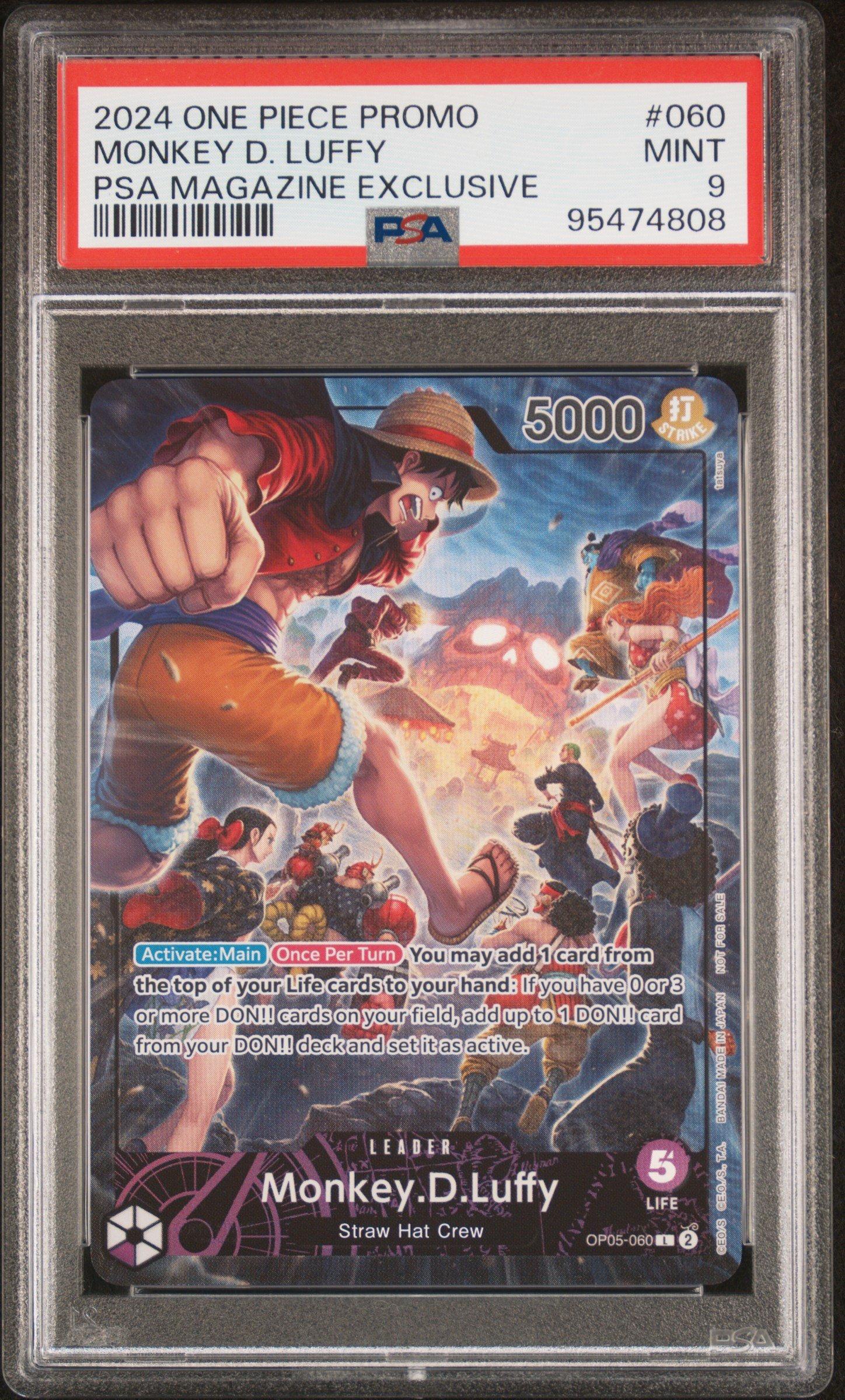 2024 One Piece Promos 060 Monkey D. Luffy Psa Magazine Exclusive