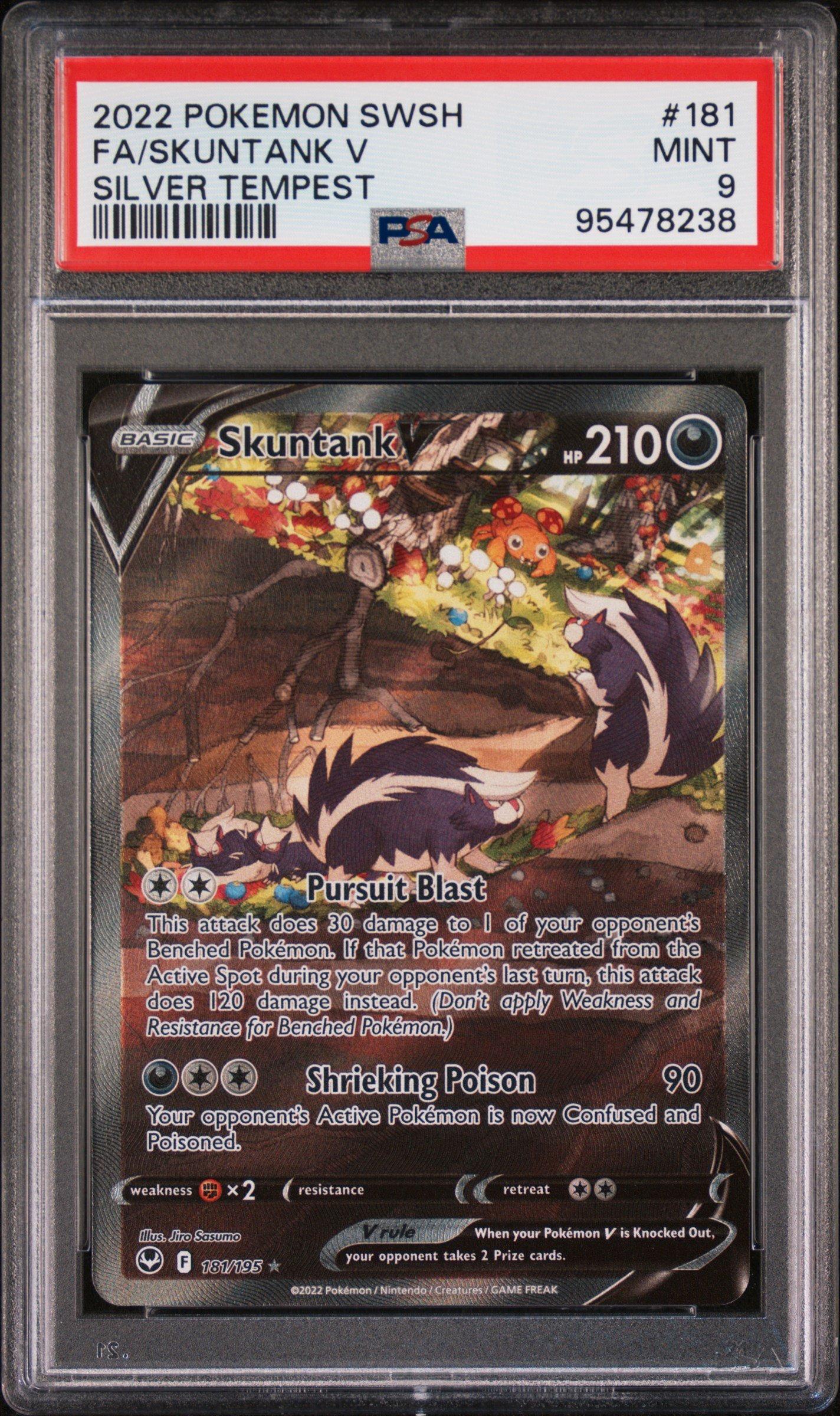 2022 Pokemon Sword & Shield Silver Tempest 181 Full Art/skuntank V