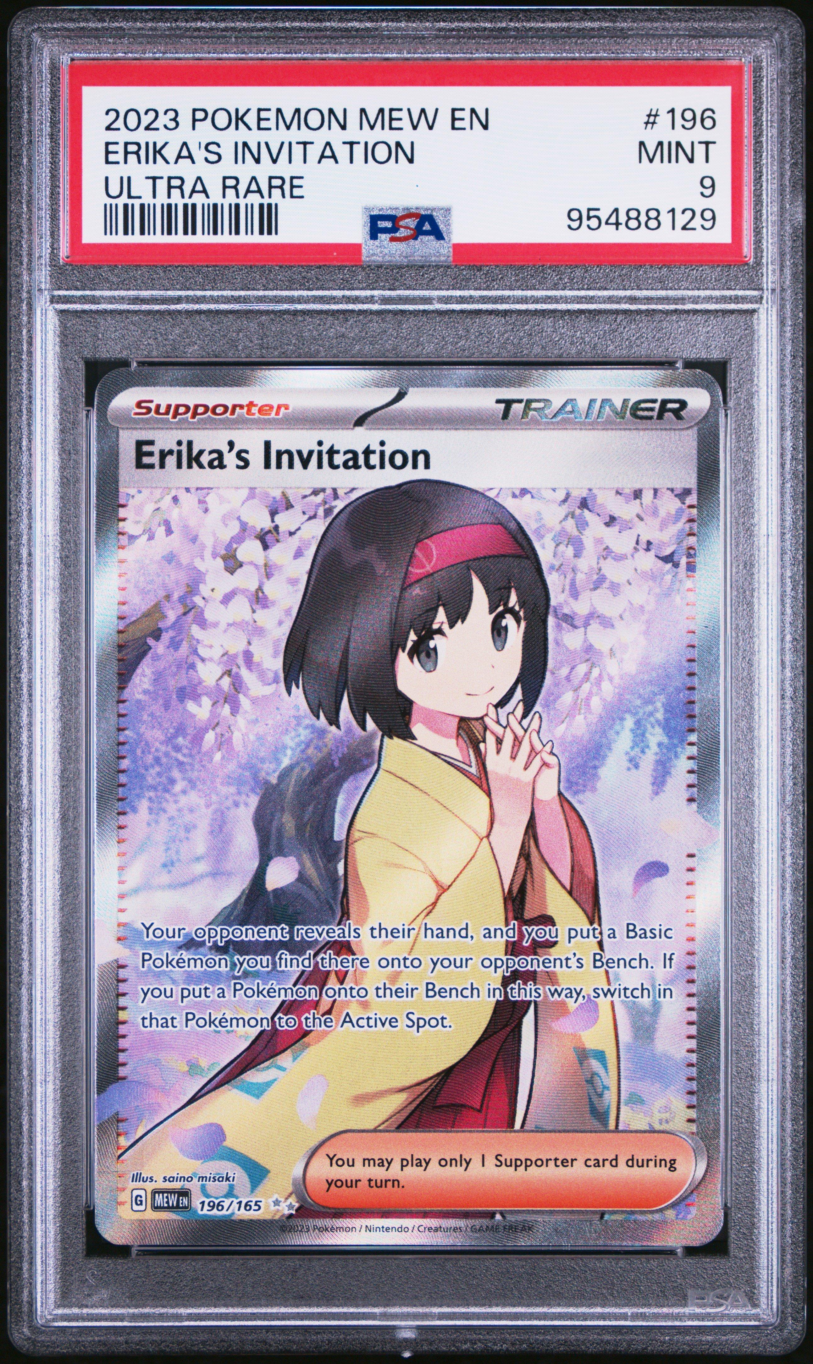 2023 Pokemon Mew En-151 196 Erika's Invitation Ultra Rare