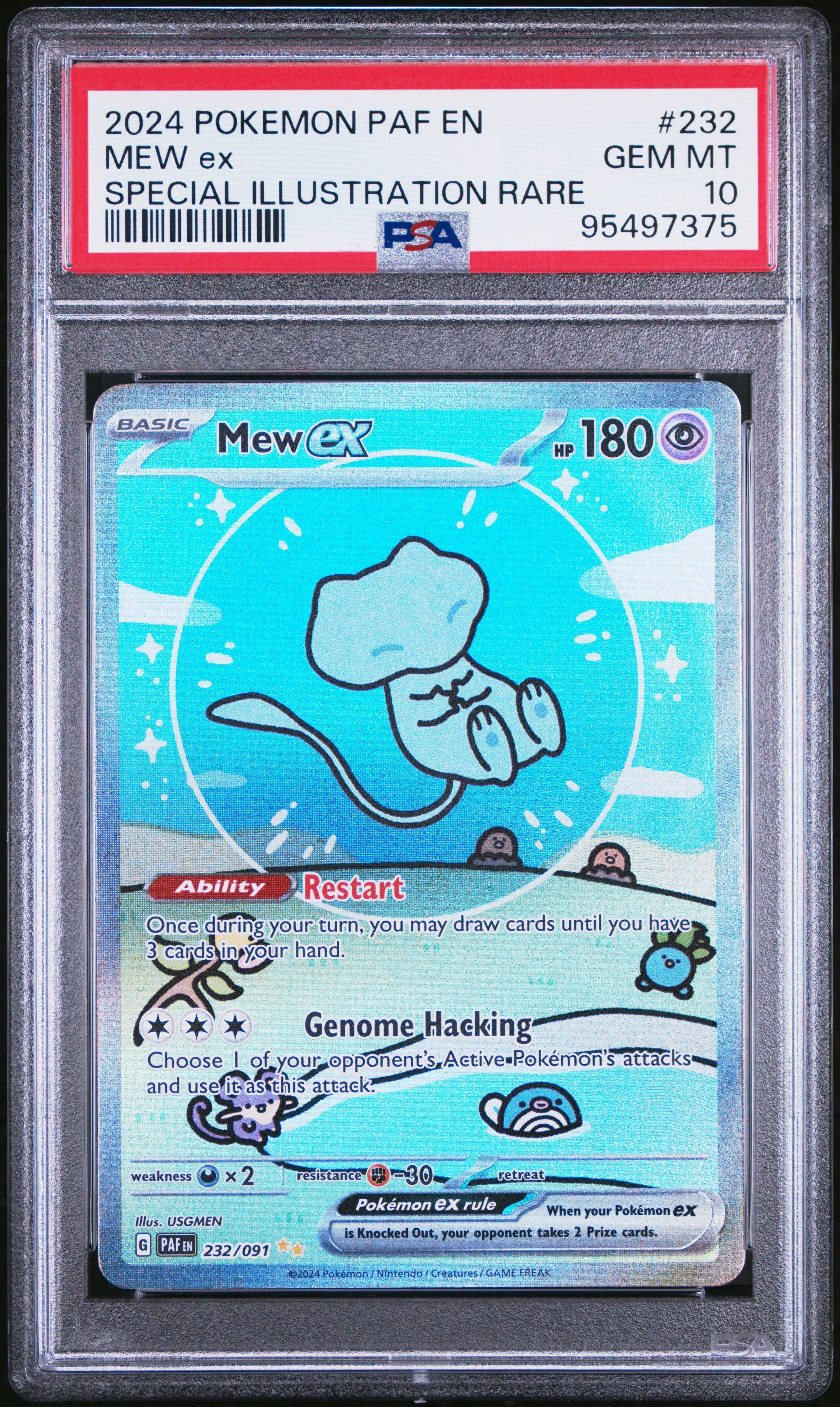 2024 Pokemon Paf En-paldean Fates 232 Mew Ex Special Illustration