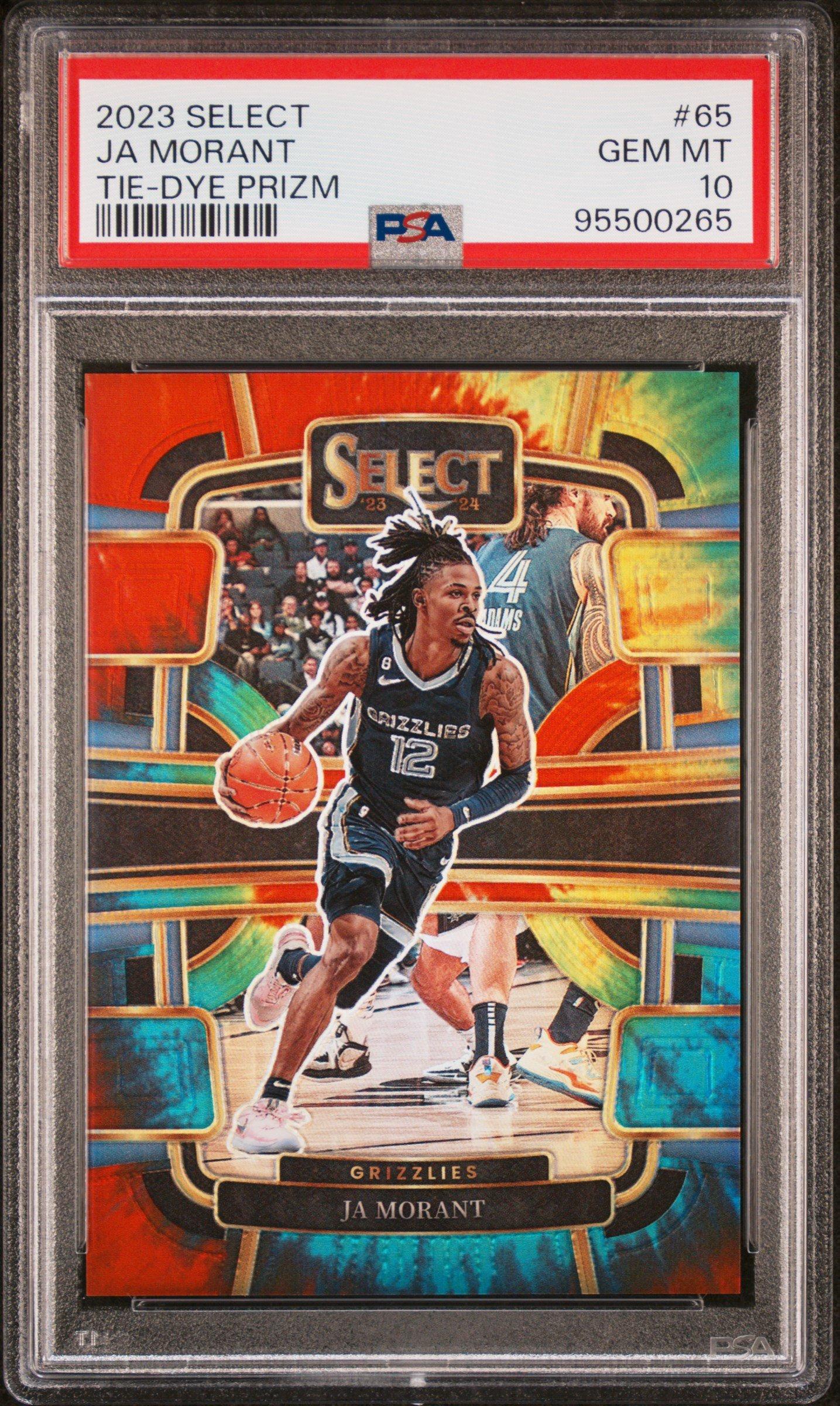 2023 Panini Select 65 Ja Morant Tie-dye Prizm PSA 10