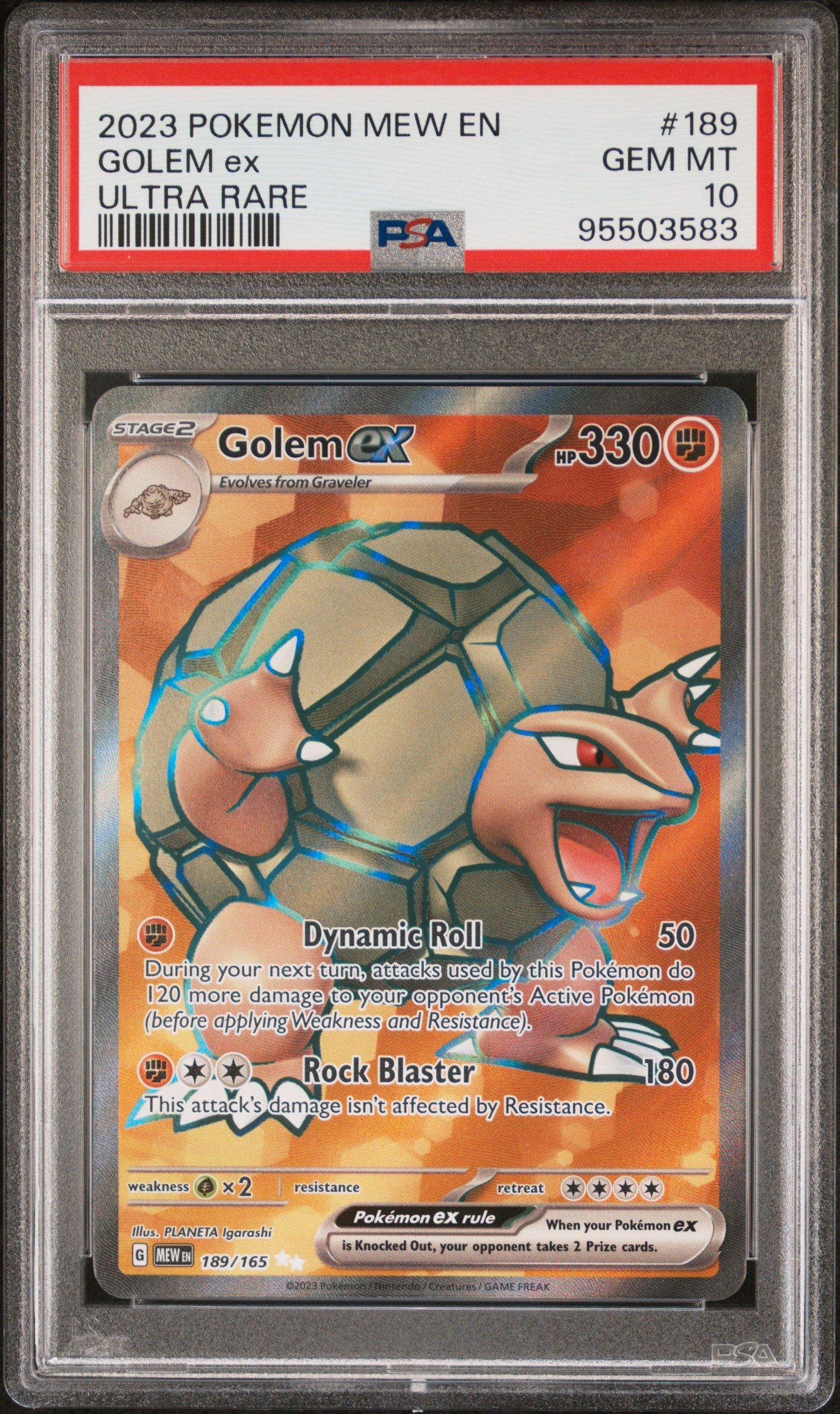 2023 Pokemon Mew En-151 189 Golem Ex Ultra Rare PSA 10 Graded Card |  GameStop