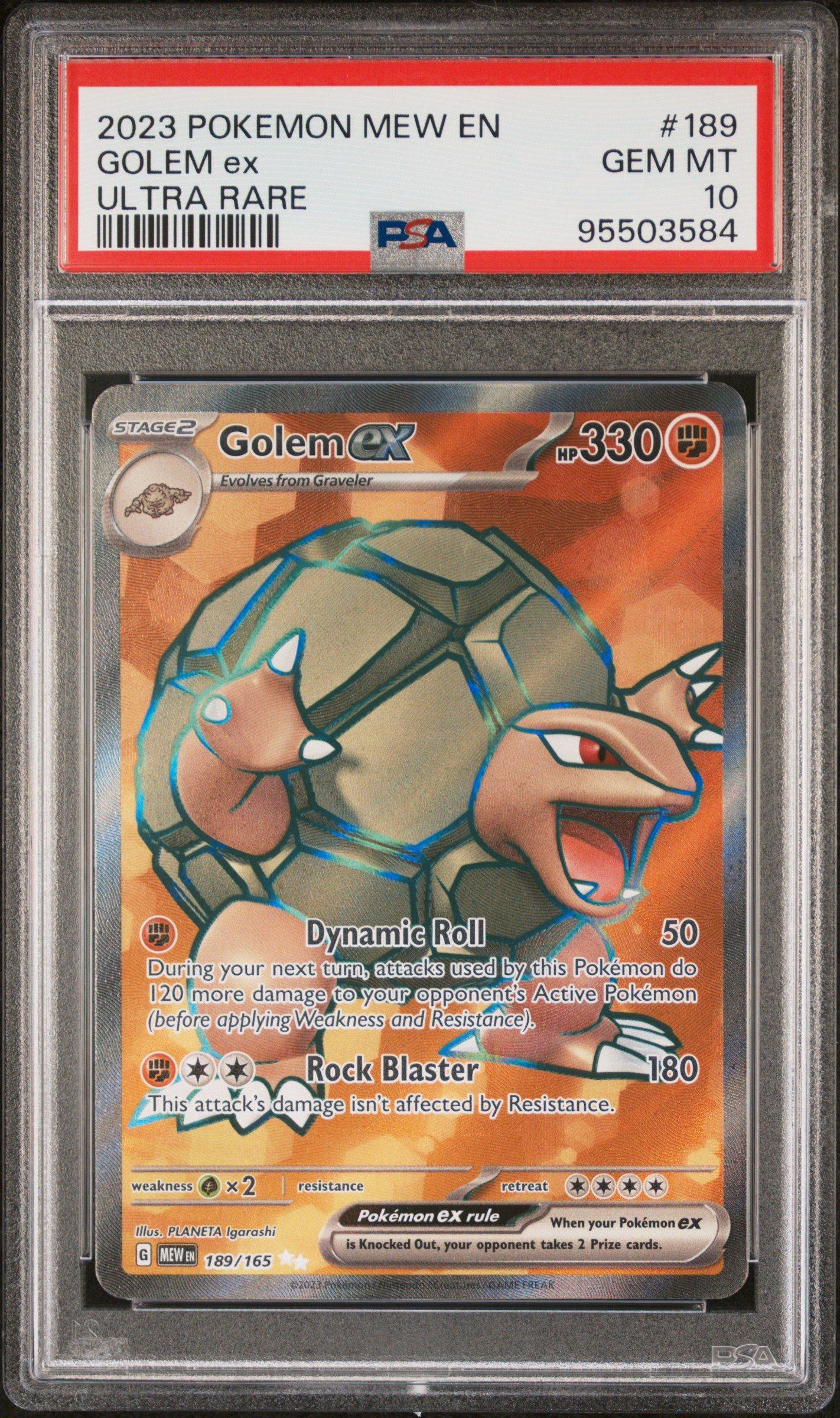 2023 Pokemon Mew En-151 189 Golem Ex Ultra Rare PSA 10 Graded Card |  GameStop