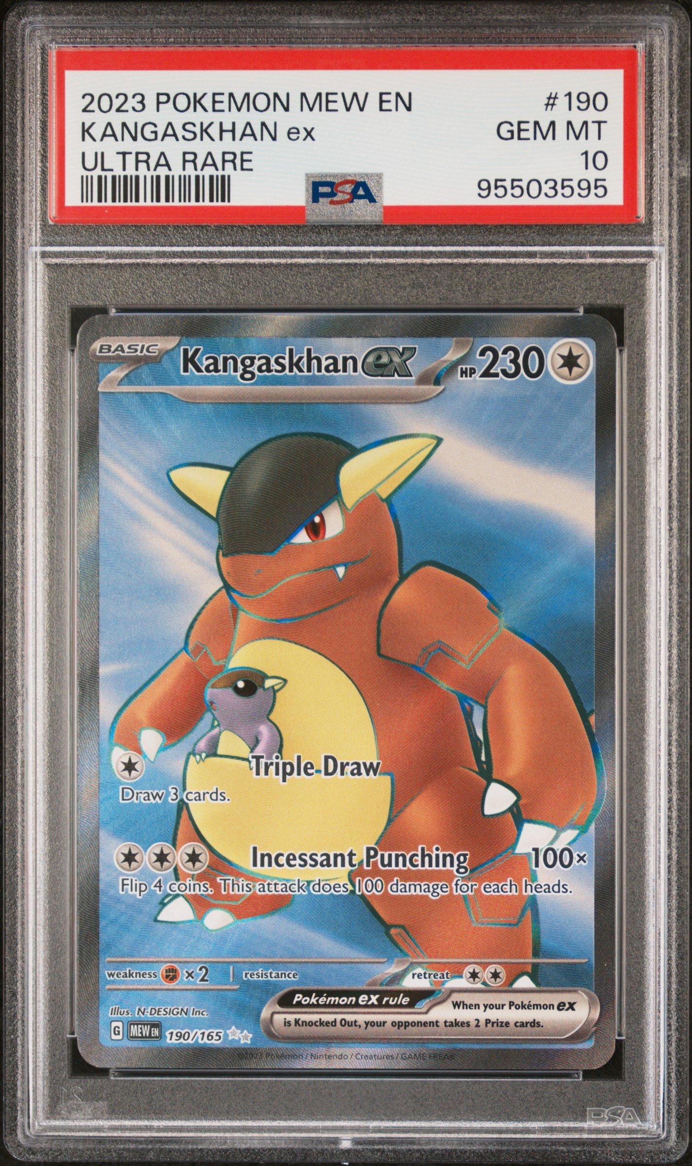 2023 Pokemon Mew En-151 190 Kangaskhan Ex Ultra Rare PSA 10 | GameStop