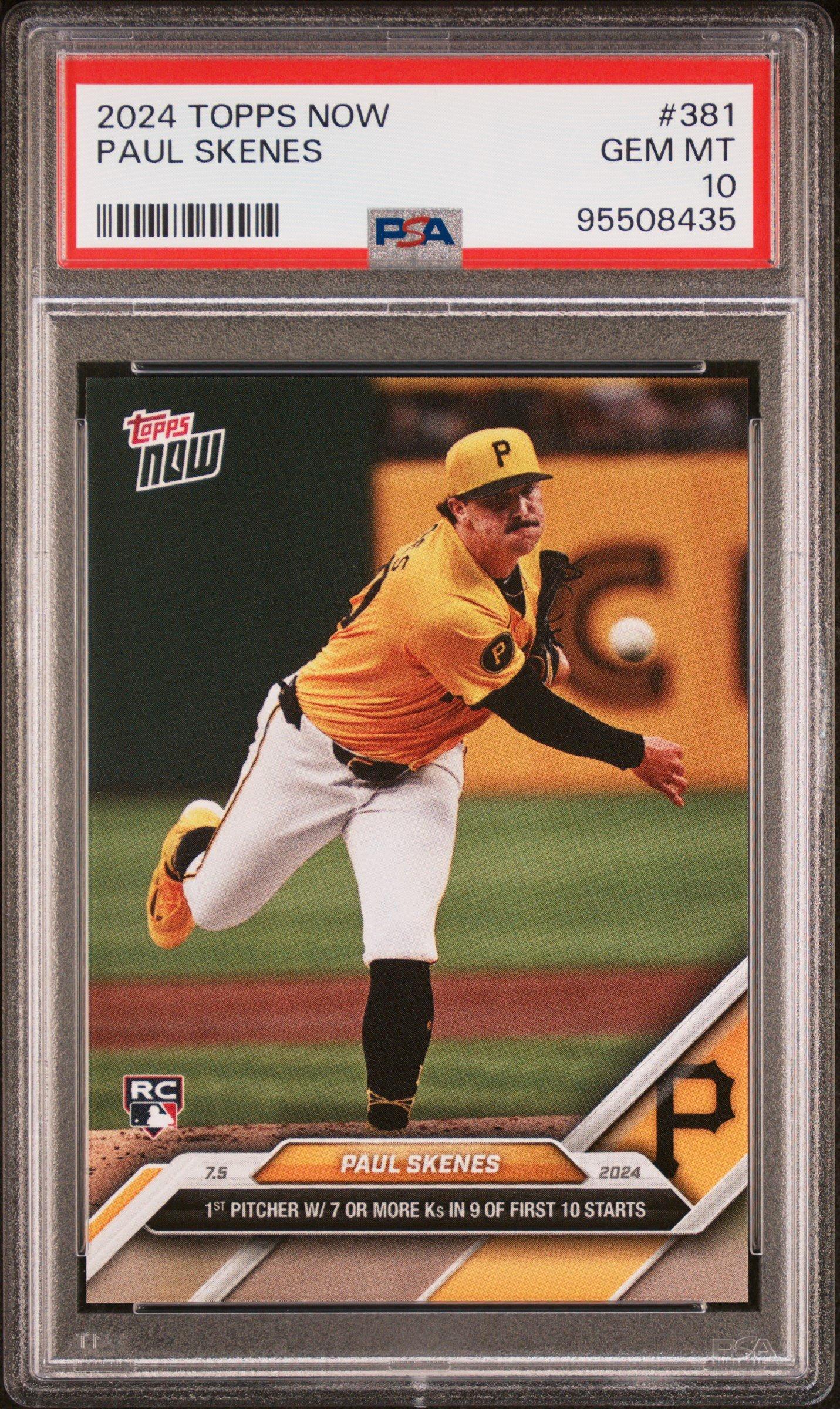 2024 Topps Now 381 Paul Skenes PSA 10