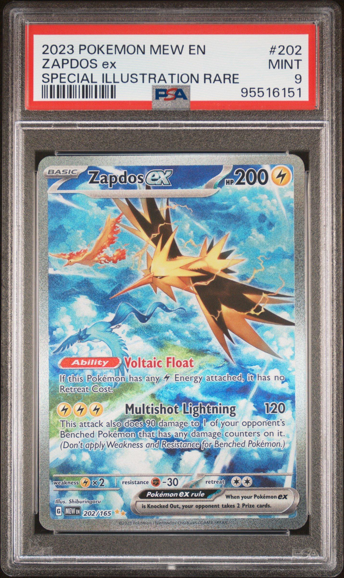 2023 Pokemon Mew En-151 202 Zapdos Ex Special Illustration Rare