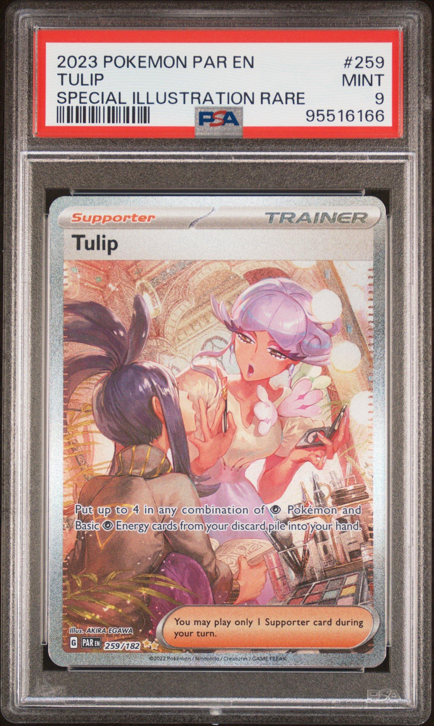 tulip pokemon card Paradox Rift Ultra Rare #244 PSA 10 xxxTulip Supporter 2023 Pokemon Par En-paradox Rift