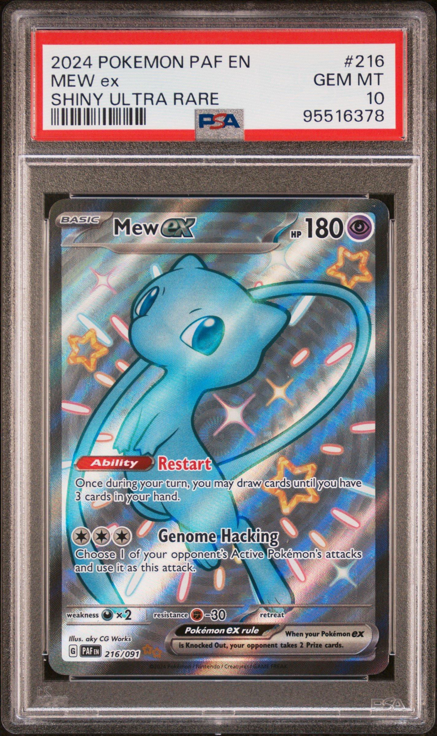 2024 Pokemon Paf En-paldean Fates 216 Mew Ex Shiny Ultra Rare PSA