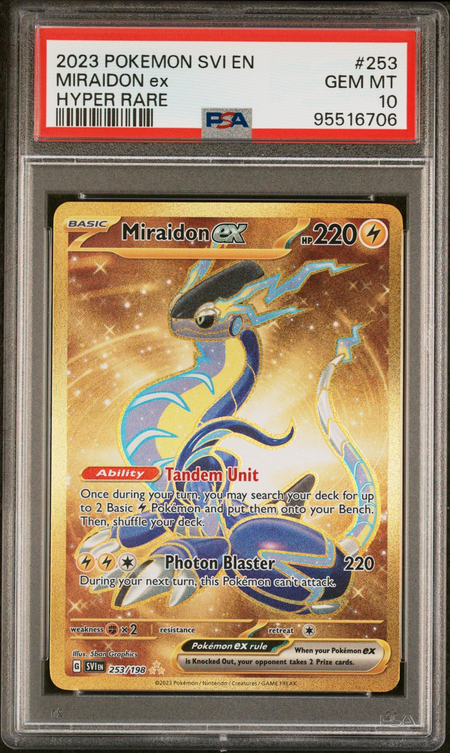 2023 Pokemon Svi En-scarlet & Violet 253 Miraidon Ex Hyper Rare PSA 10  Graded Card | GameStop