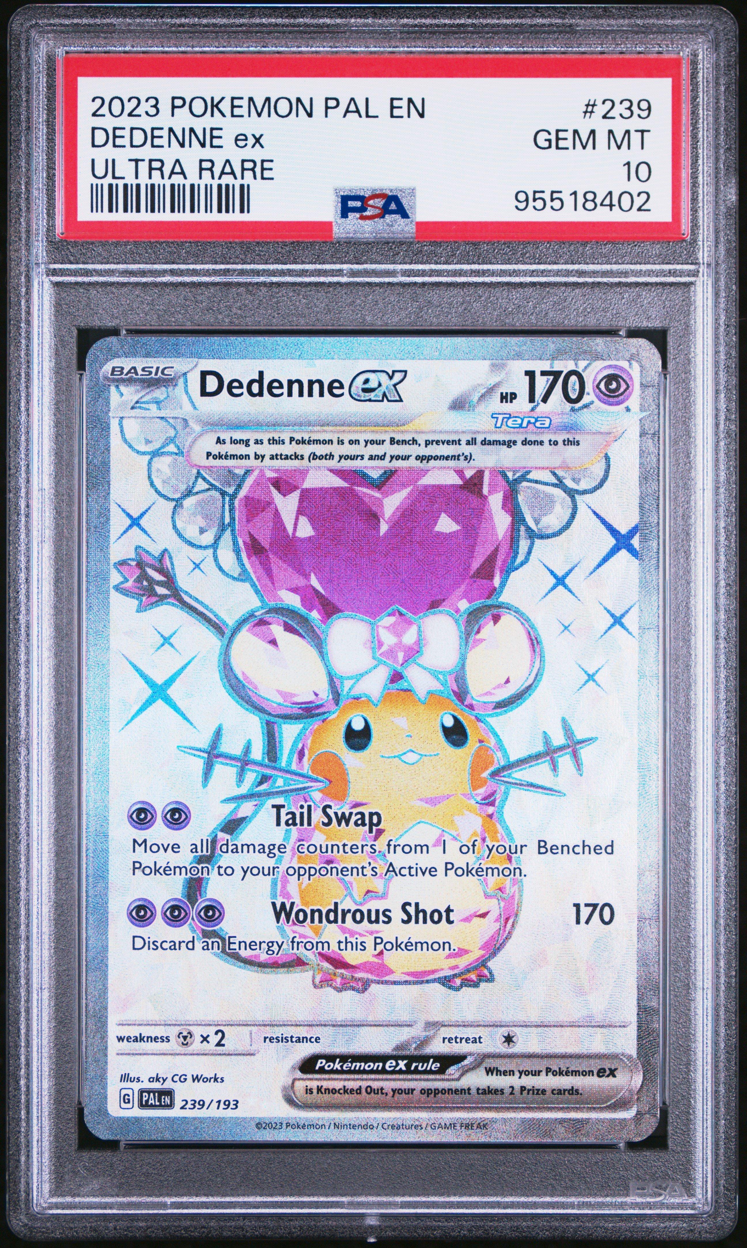 2023 Pokemon Pal En-paldea Evolved 239 Dedenne Ex Ultra Rare PSA 10