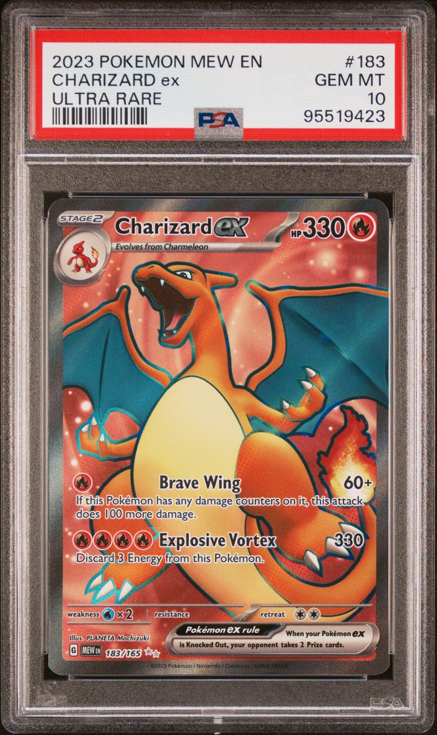 2023 Pokemon Mew En-151 183 Charizard Ex Ultra Rare PSA 10 Graded