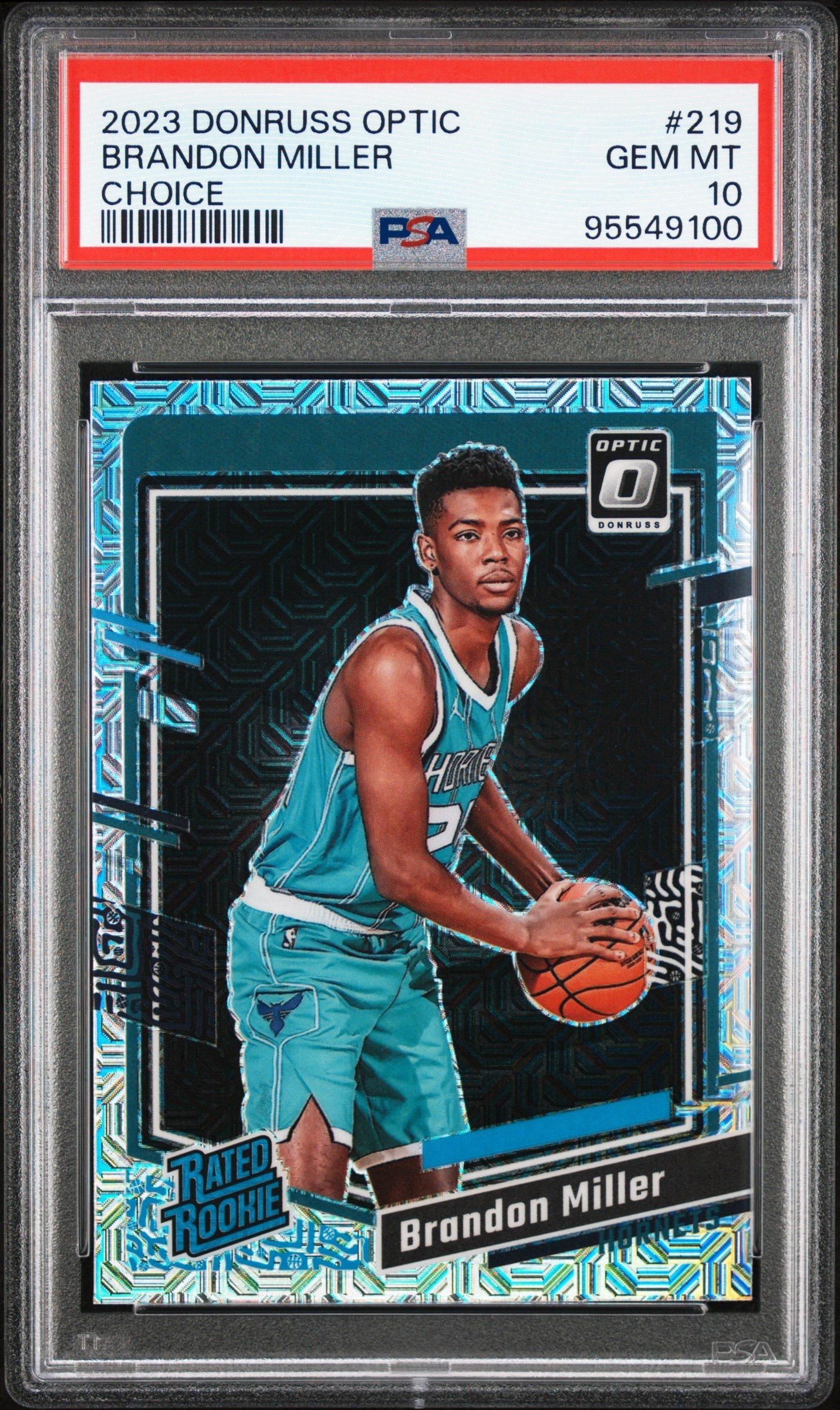 2023 Panini Donruss Optic 219 Brandon Miller Choice PSA 10