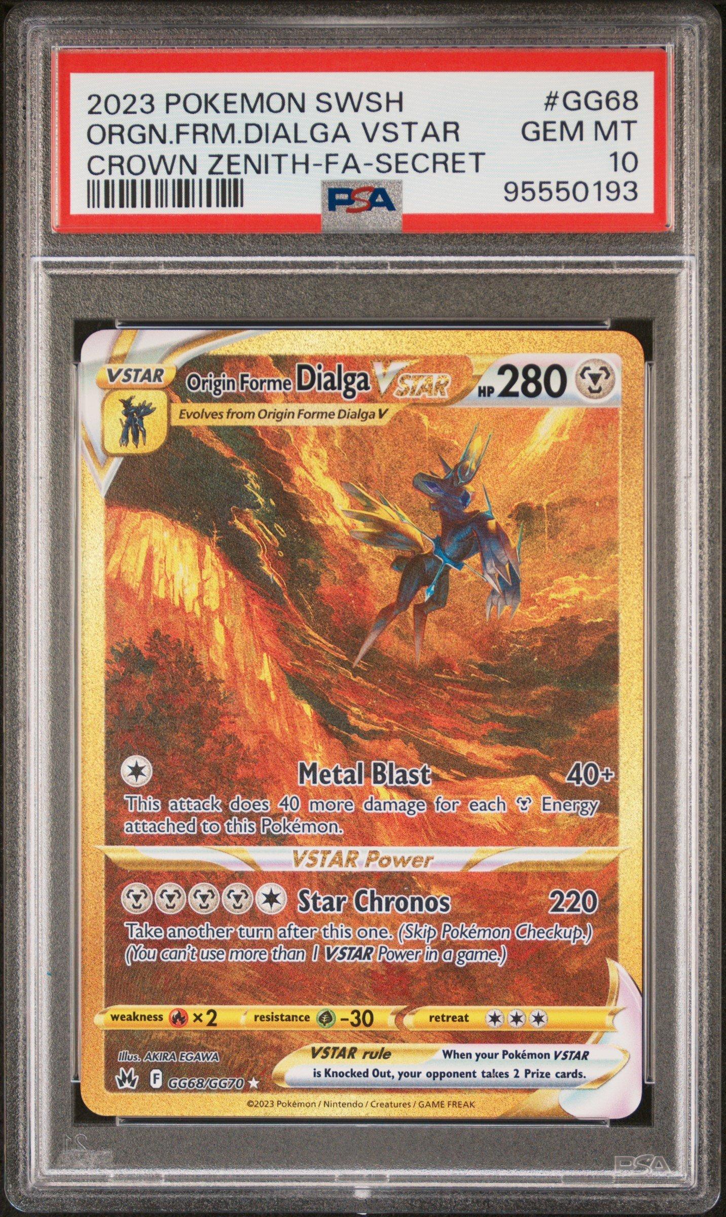 2023 Pokemon Sword And Shield Crown Zenith Gg68 Full Art/origin