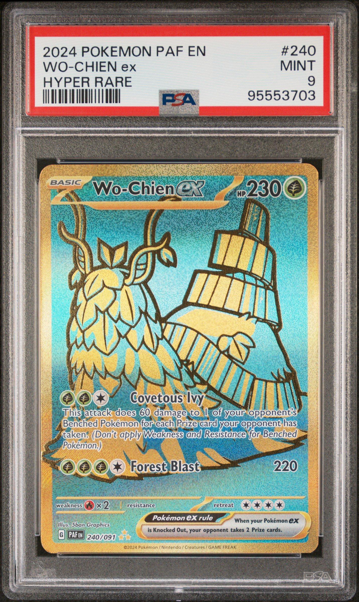 2024 Pokemon Paf En-paldean Fates 240 Wo-chien Ex Hyper Rare PSA 9 Graded  Card | GameStop