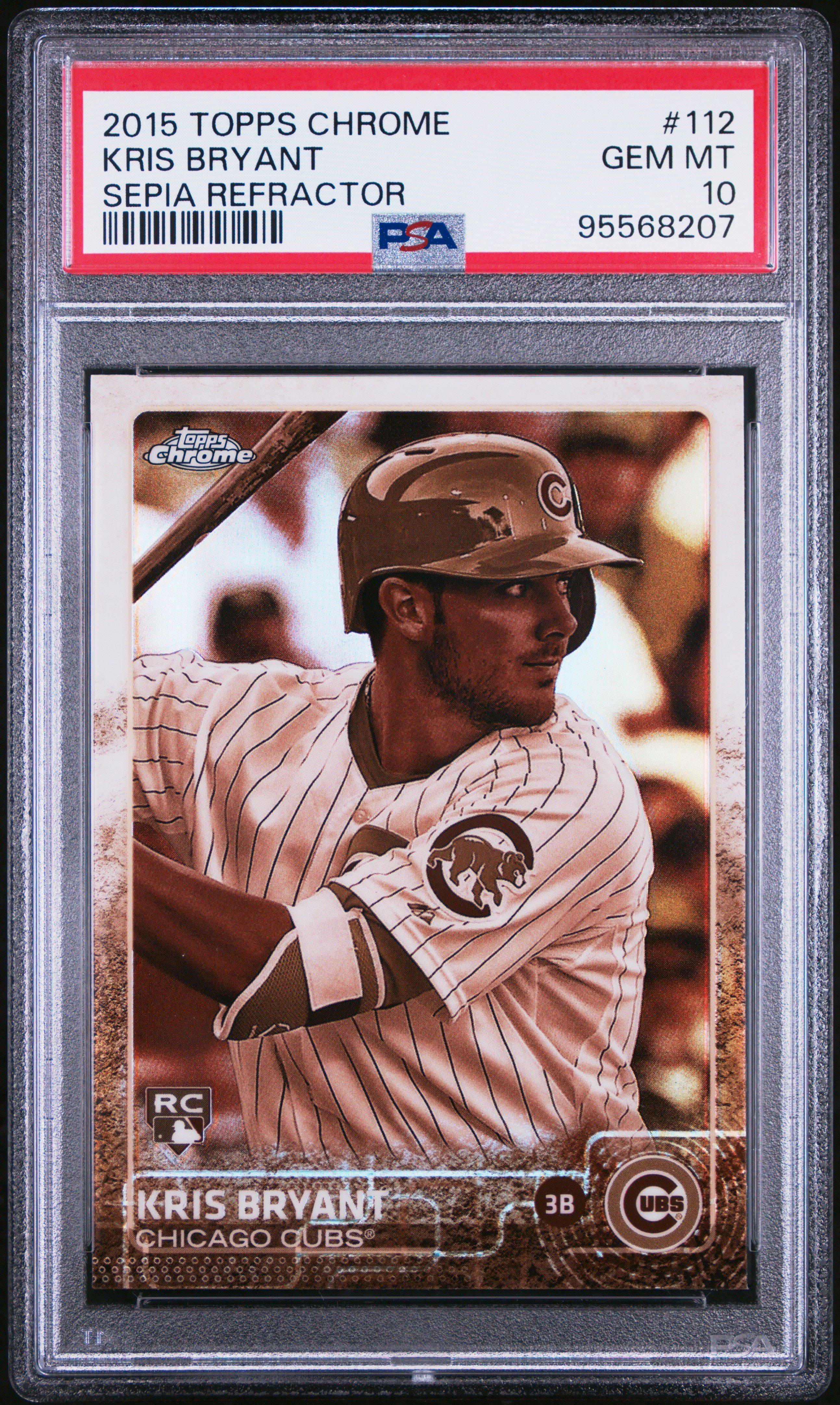 2015 Topps Chrome 112 Kris Bryant Sepia Refractor PSA 10