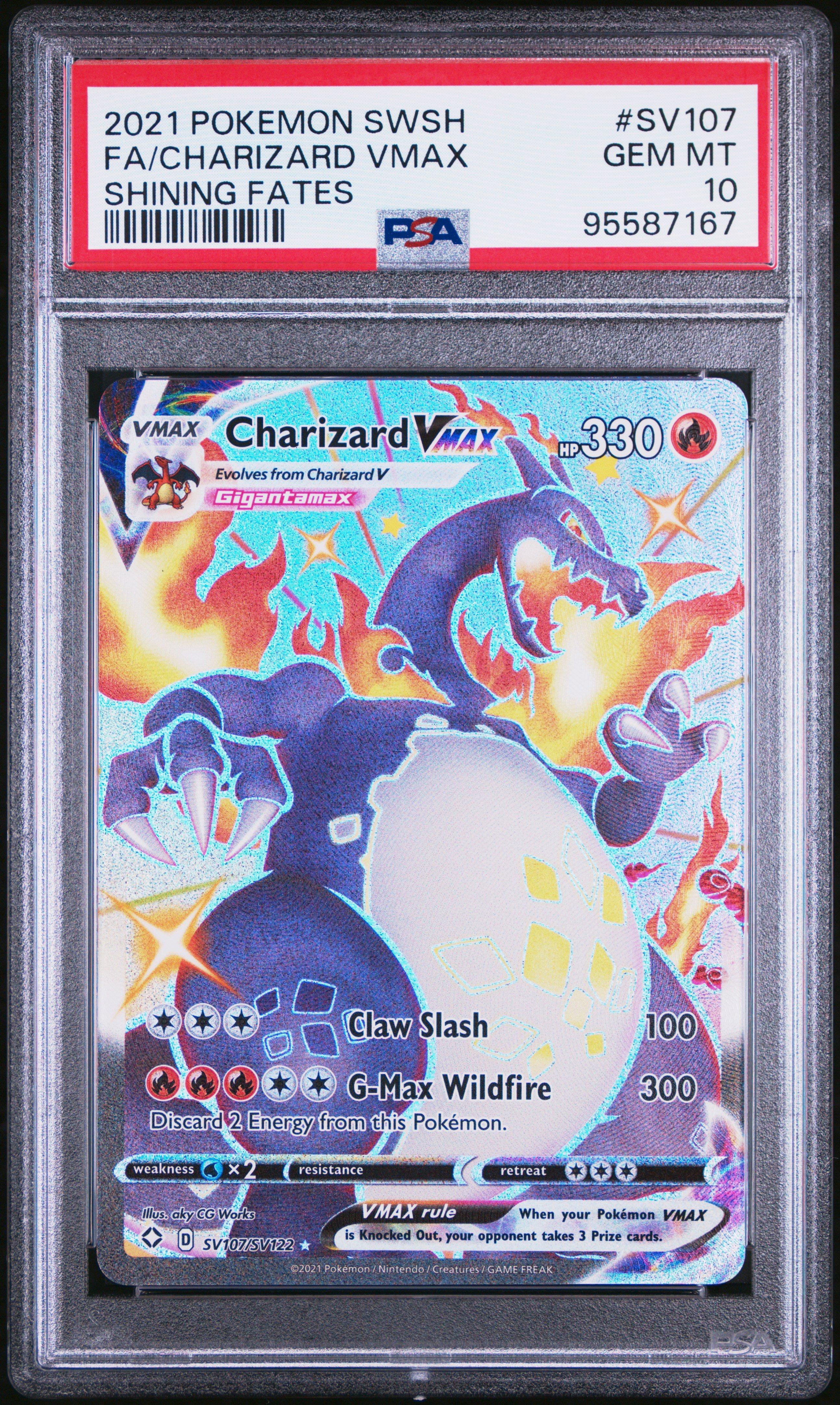 2021 Pokemon Sword & Shield Shining Fates Sv107 Full Art/charizard