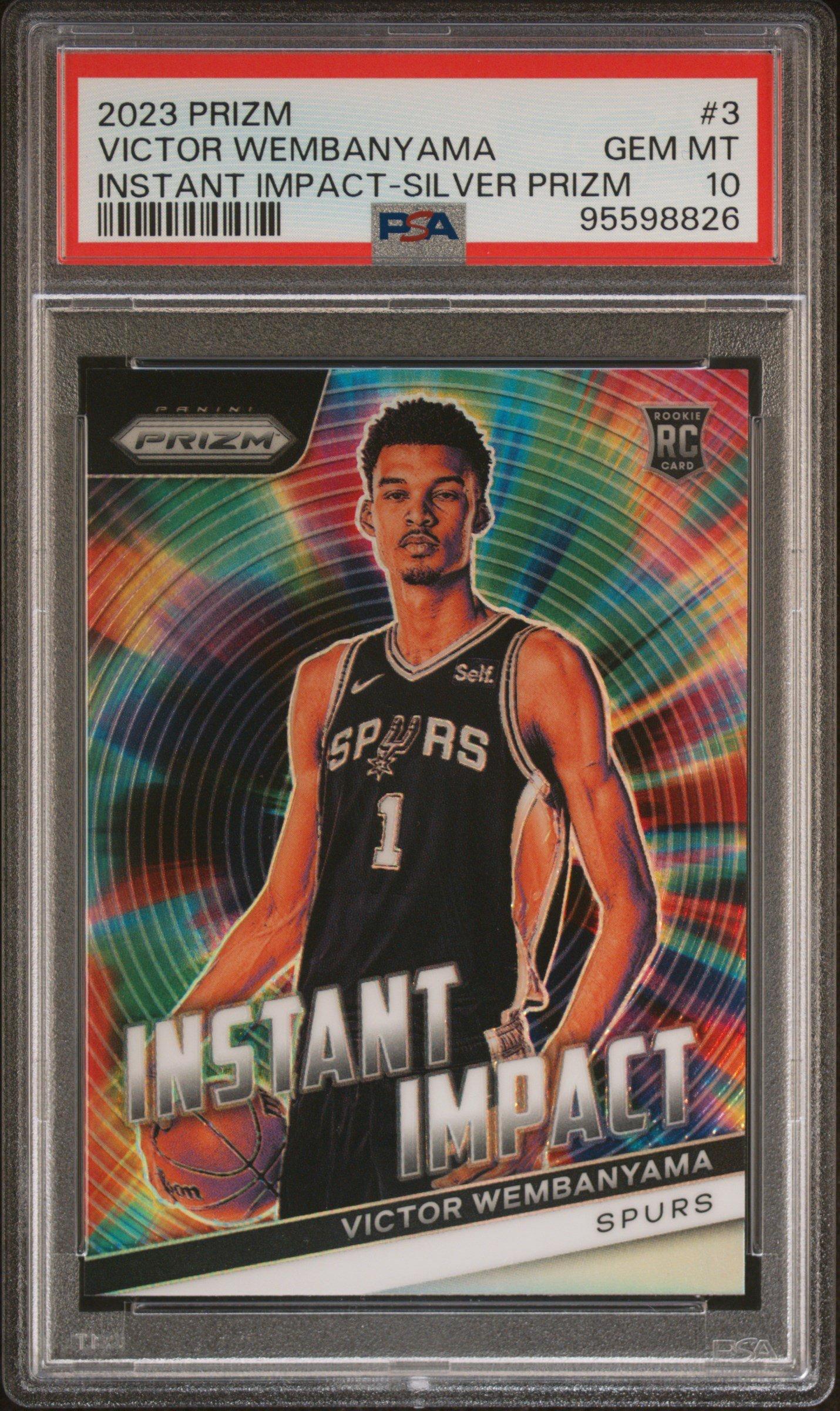 2023 Panini Prizm Instant Impact 3 Victor Wembanyama Silver Prizm 