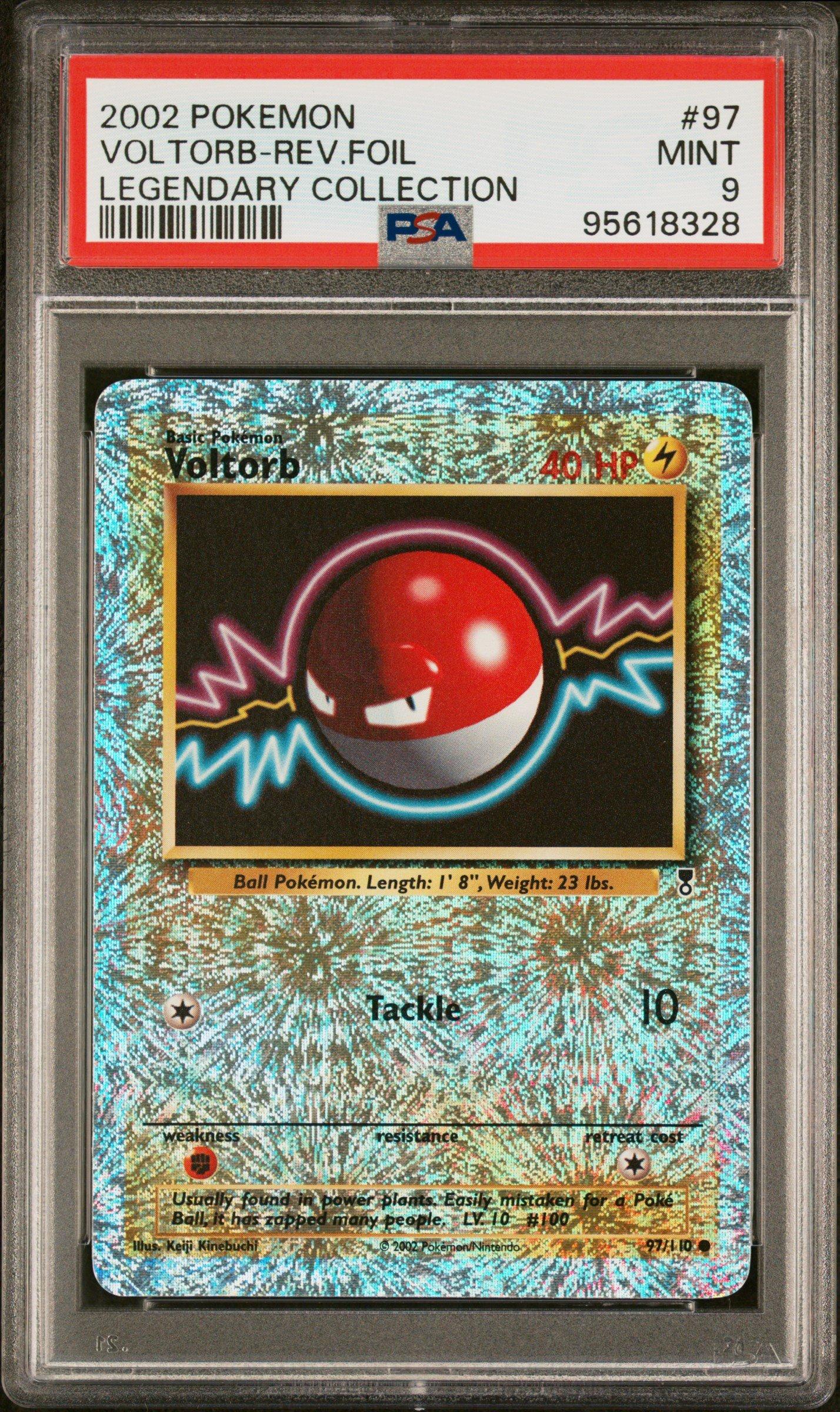 2002 Pokemon Legendary Collection 97 Voltorb-reverse Foil PSA 9