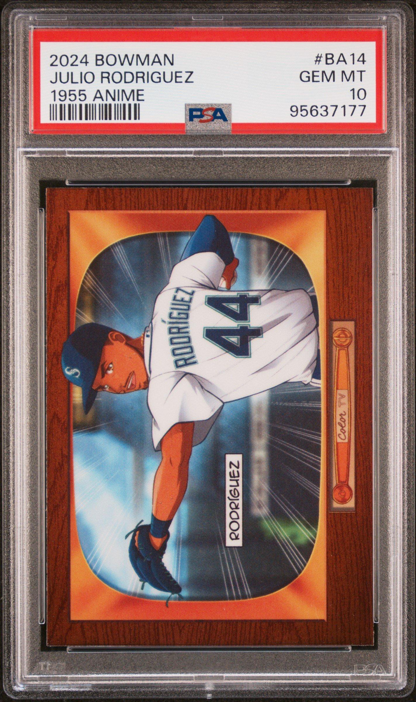 2024 Bowman 1955 Bowman Anime Ba14 Julio Rodriguez PSA 10 Graded