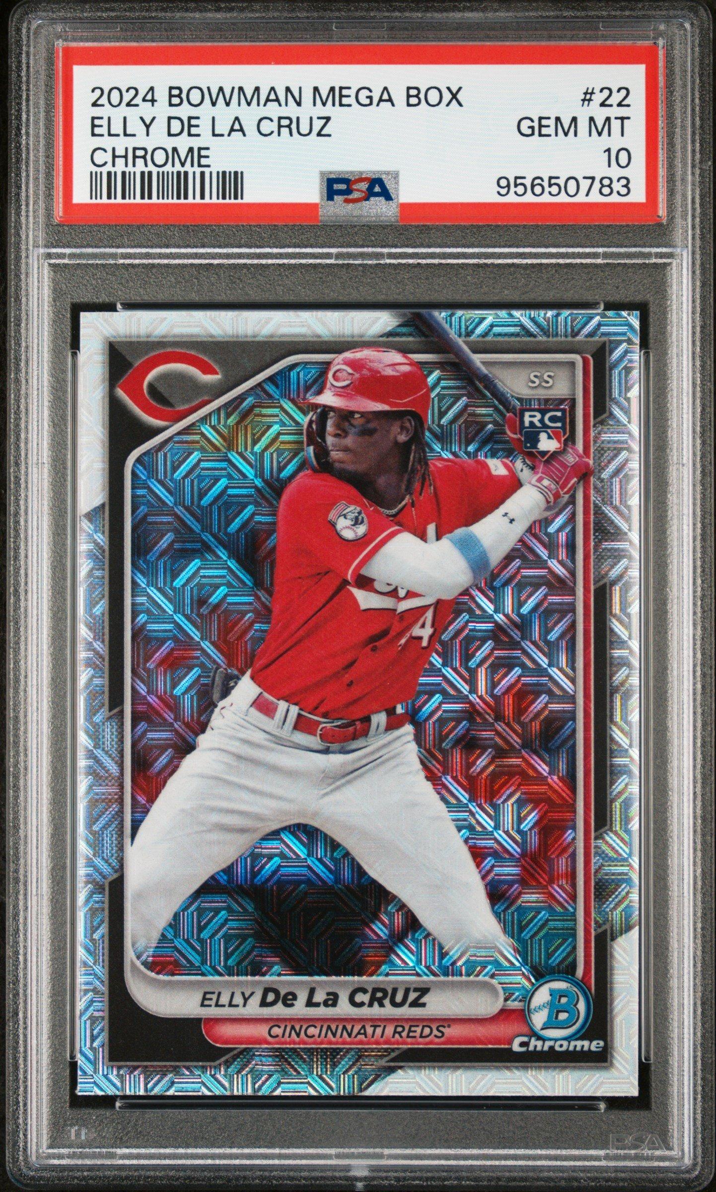 2024 Bowman Mega Box Chrome 22 Elly De La Cruz PSA 10