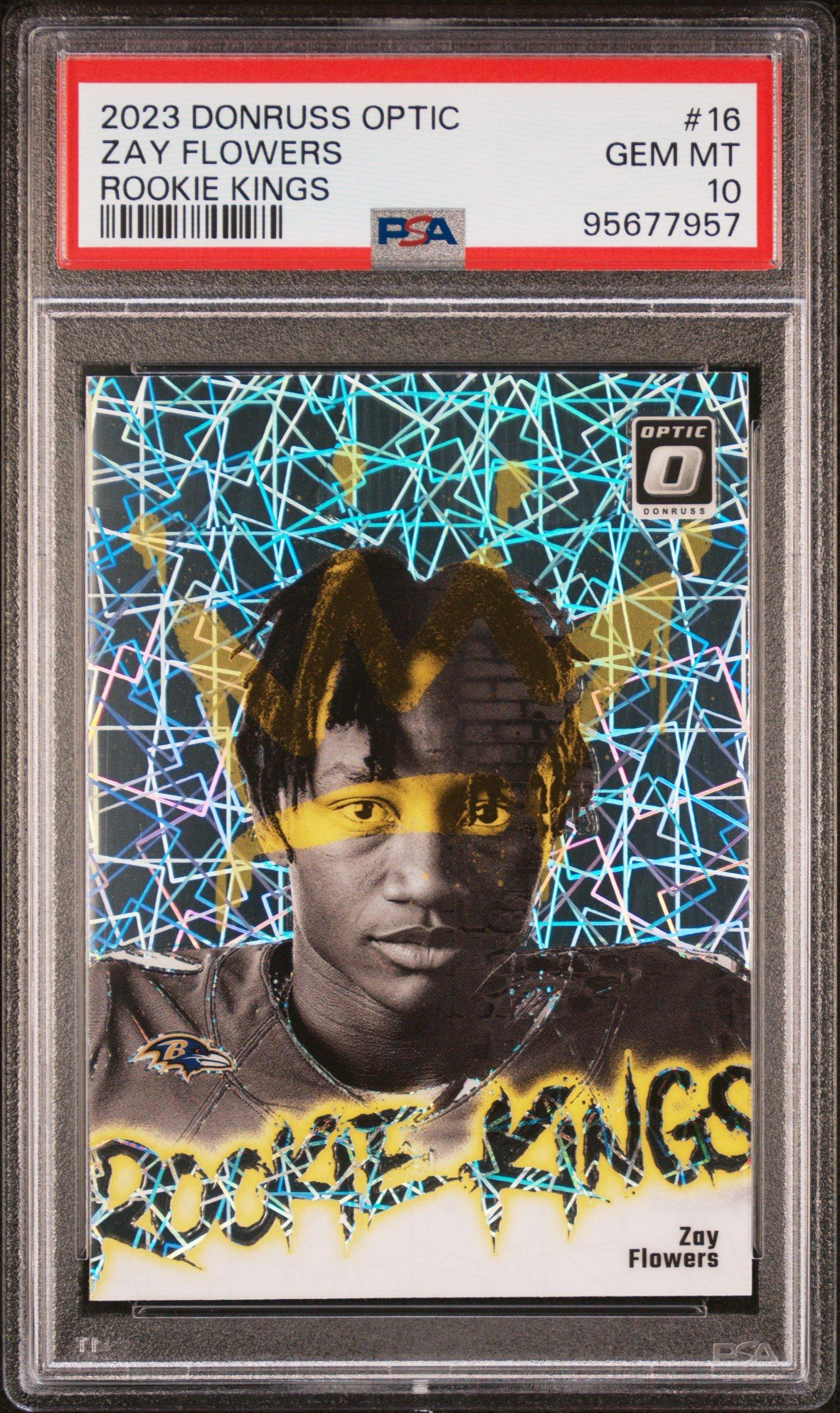 2023 Panini Donruss Optic Rookie Kings 16 Zay Flowers PSA 10
