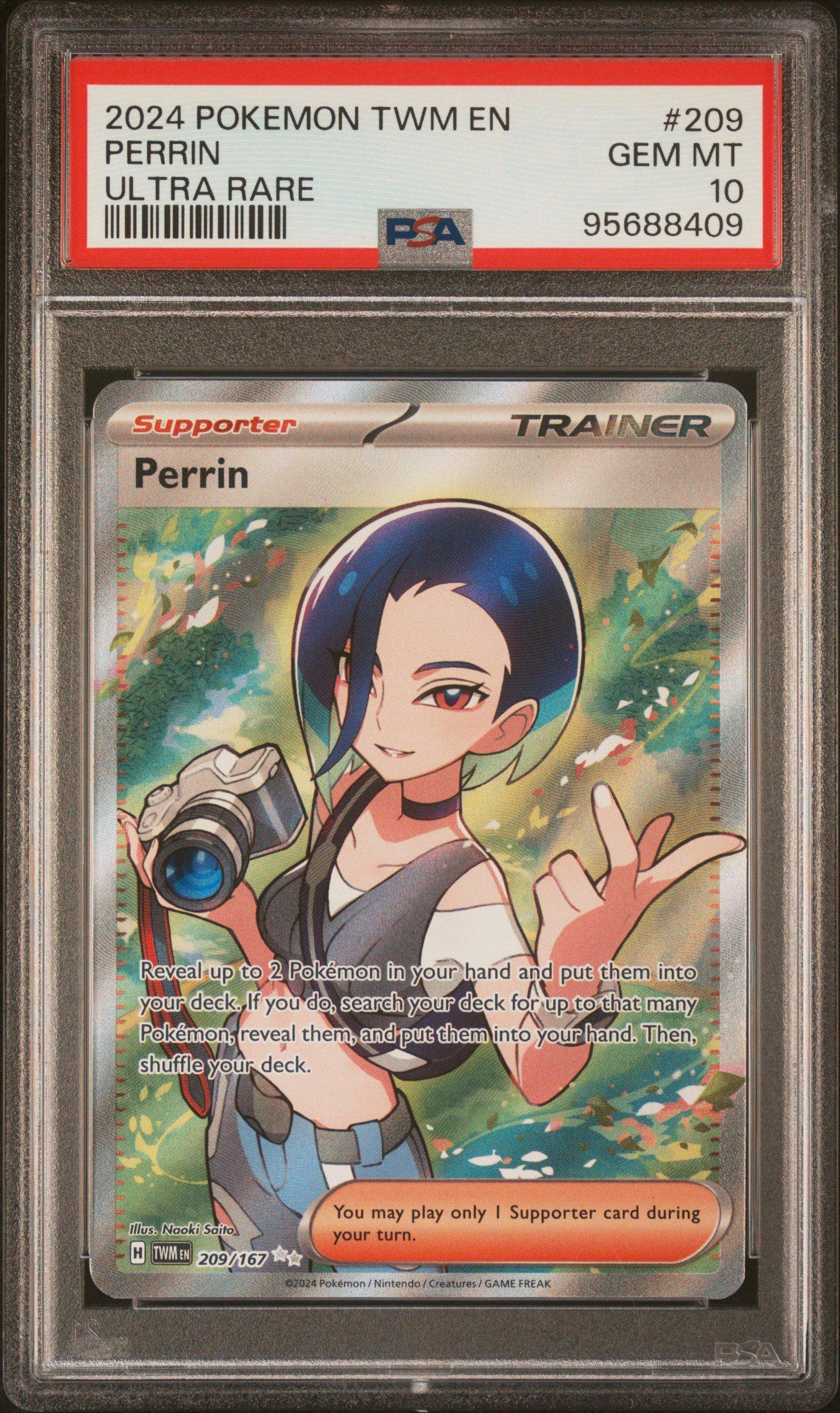 2024 Pokemon Twm En-twilight Masquerade 209 Perrin Ultra Rare PSA