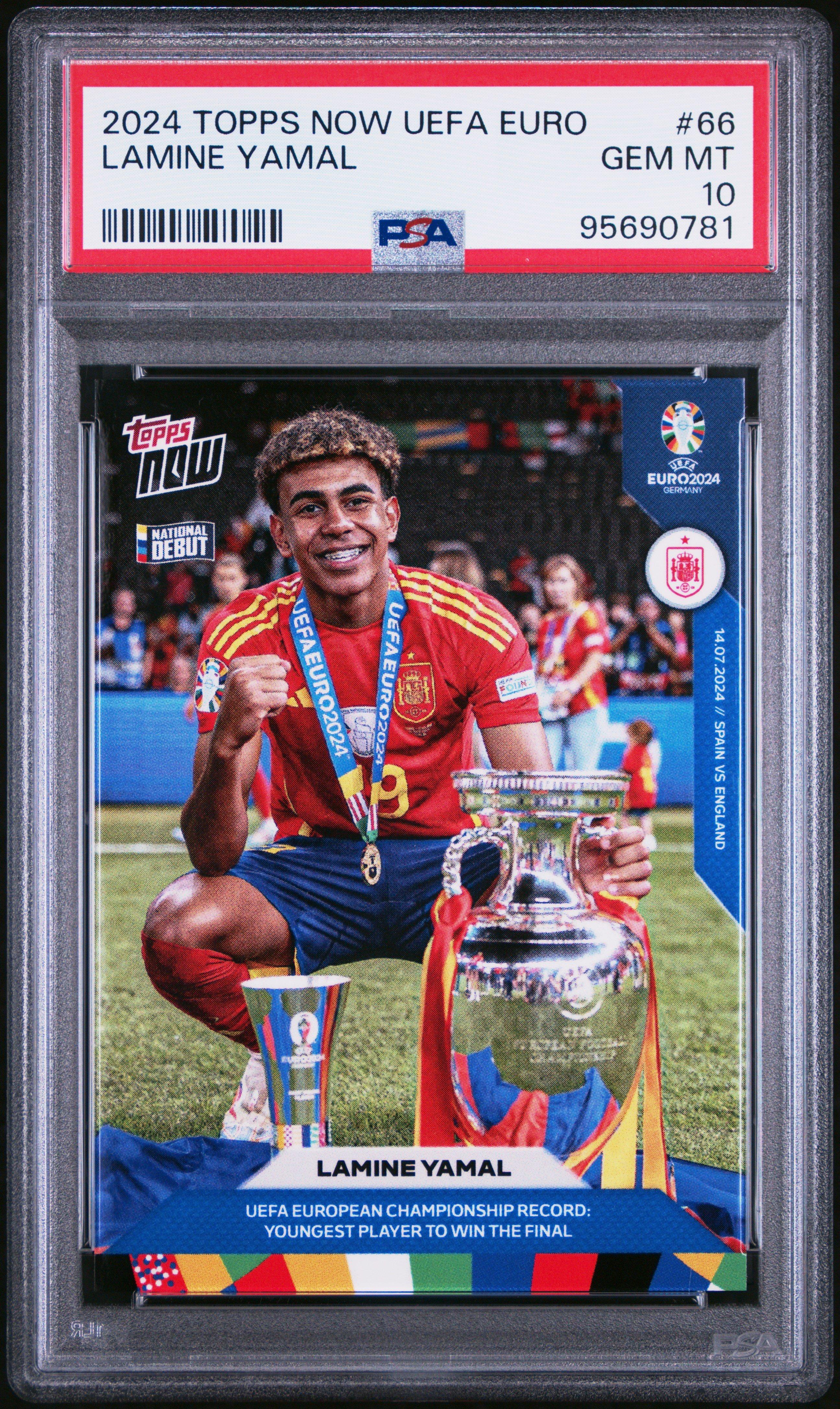 2024 Topps Now Uefa Euro Lamine Yamal PSA 10