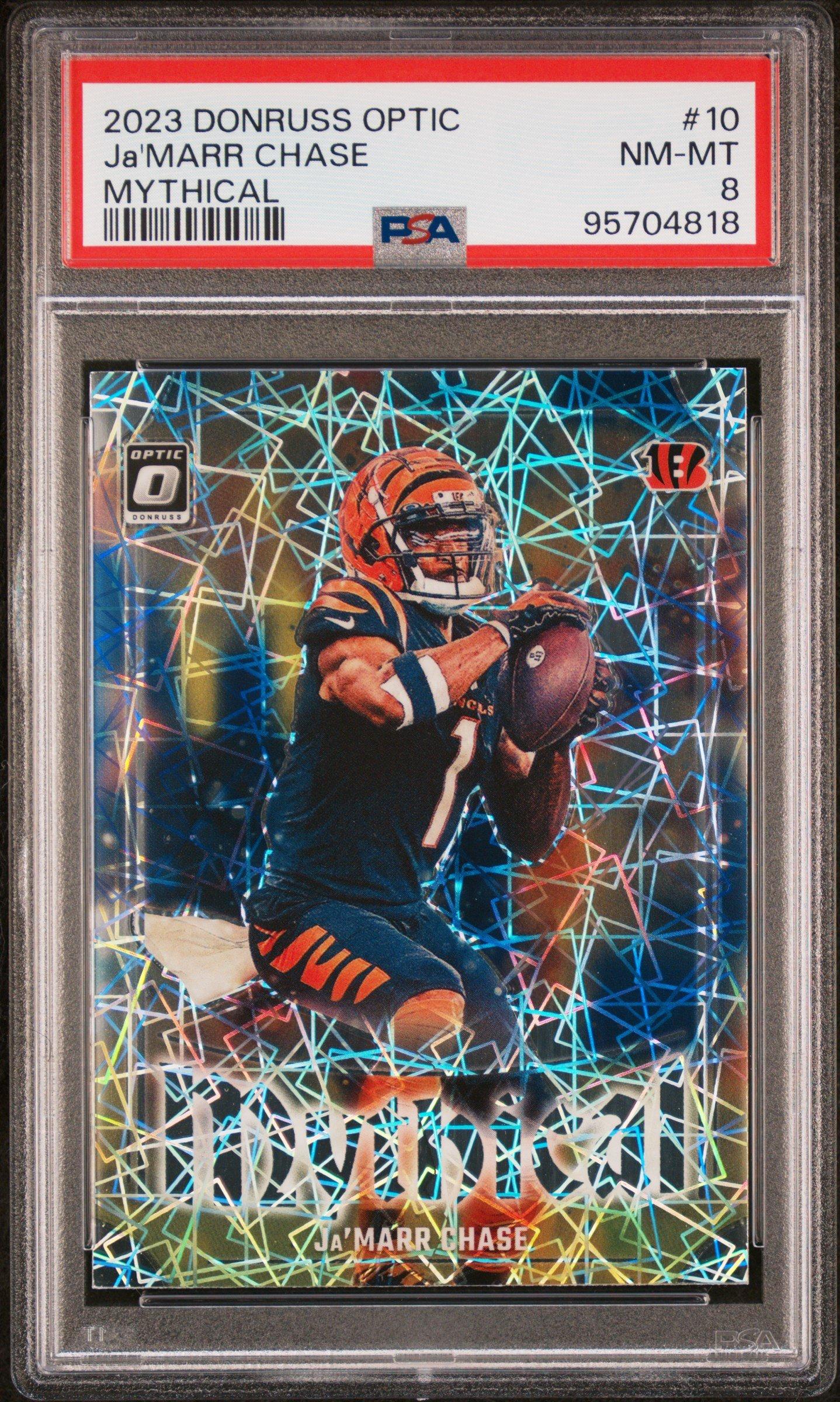 2023 Panini Donruss Optic Mythical 10 Ja'marr Chase PSA 8