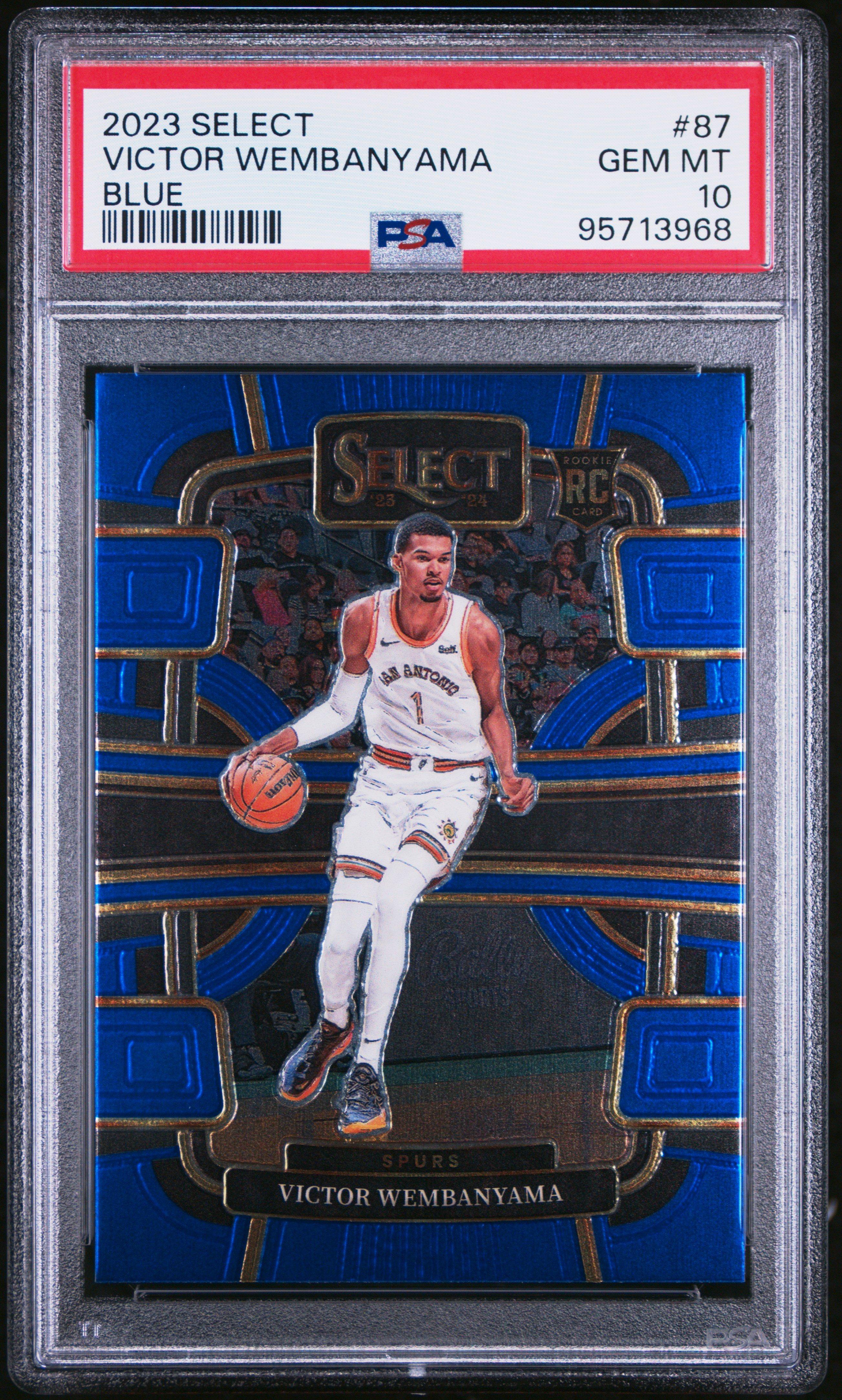 2023 Panini Select 87 Victor Wembanyama Blue PSA 10 Graded Card | GameStop